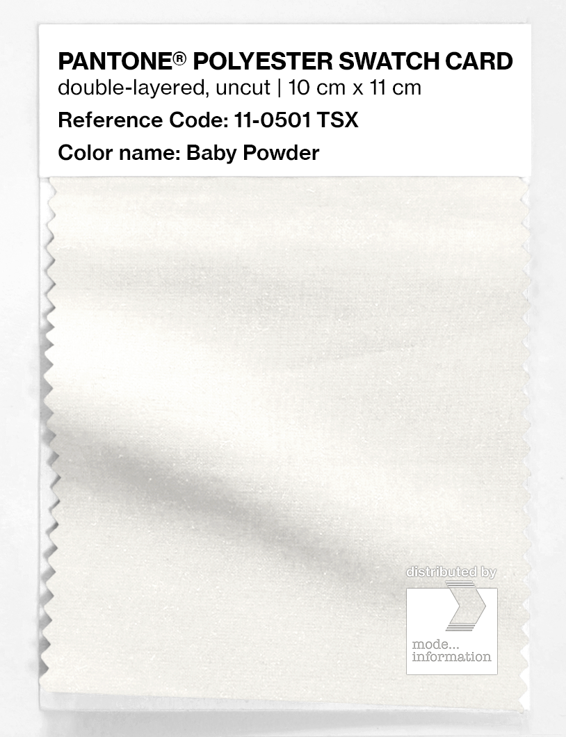 Product image 1 of the product “PANTONE® POLYESTER SWATCH CARD 11-0501 TSX Baby Powder ”