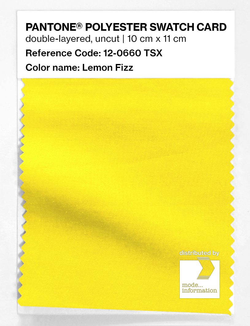 Product image 1 of the product “PANTONE® POLYESTER SWATCH CARD 12-0660 TSX Lemon Fizz ”