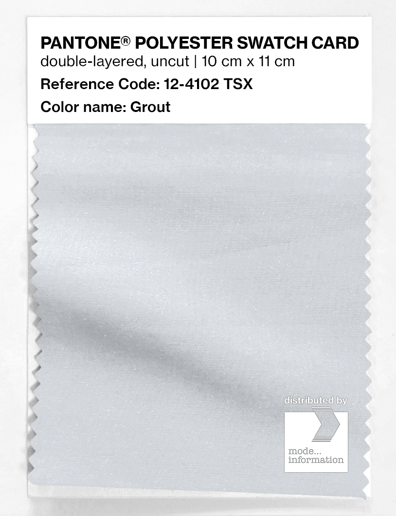 Product image 1 of the product “PANTONE® POLYESTER SWATCH CARD 12-4102 TSX Grout ”