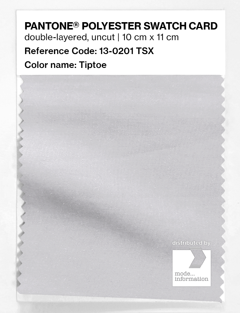 Product image 1 of the product “PANTONE® POLYESTER SWATCH CARD 13-0201 TSX Tiptoe ”
