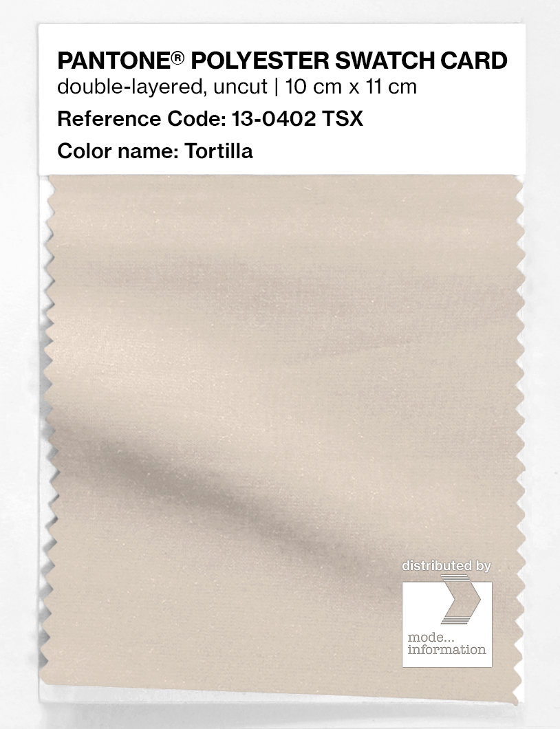Product image 1 of the product “PANTONE® POLYESTER SWATCH CARD 13-0402 TSX Tortilla ”