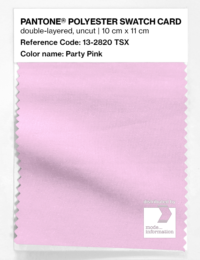 Product image 1 of the product “PANTONE® POLYESTER SWATCH CARD 13-2820 TSX Party Pink ”