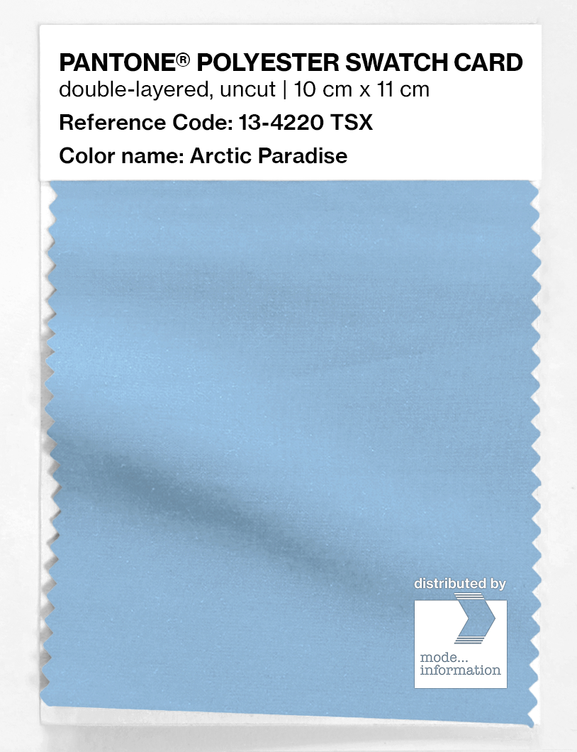 Product image 1 of the product “PANTONE® POLYESTER SWATCH CARD 13-4220 TSX Arctic Paradise ”