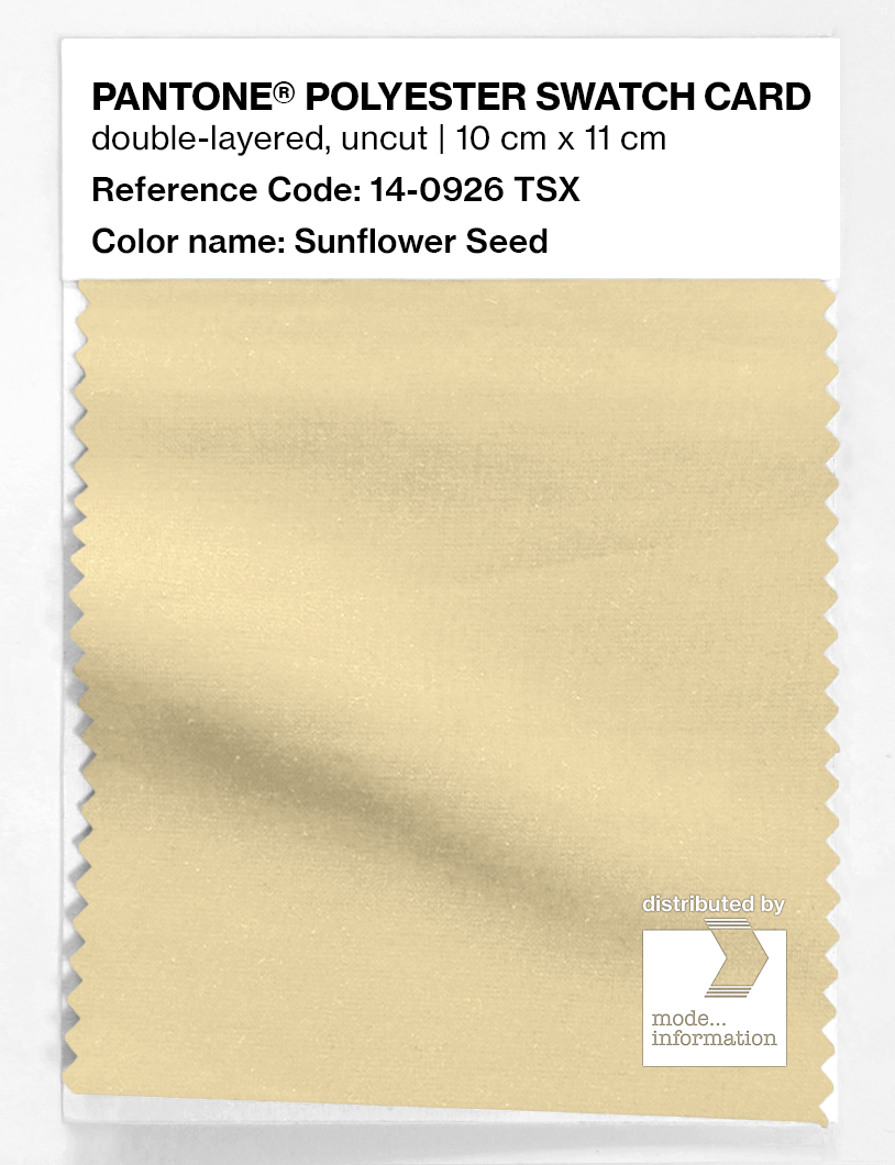 Product image 1 of the product “PANTONE® POLYESTER SWATCH CARD 14-0926 TSX Sunflower Seed ”