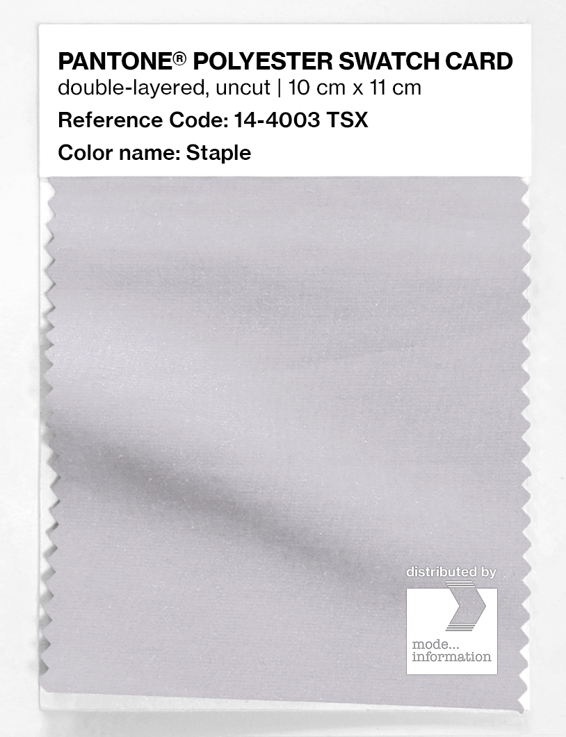 Product image 1 of the product “PANTONE® POLYESTER SWATCH CARD 14-4003 TSX Staple ”