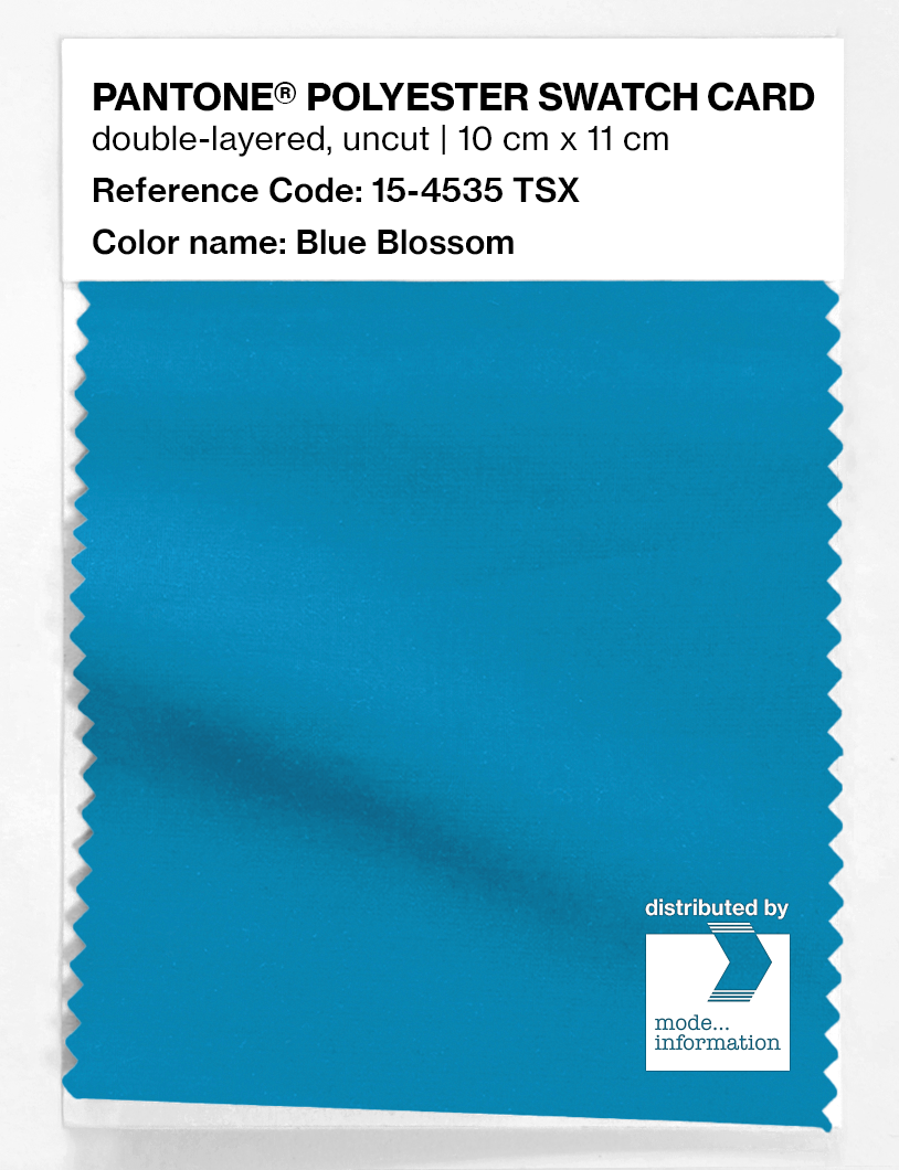 Product image 1 of the product “PANTONE® POLYESTER SWATCH CARD 15-4535 TSX Blue Blossom ”