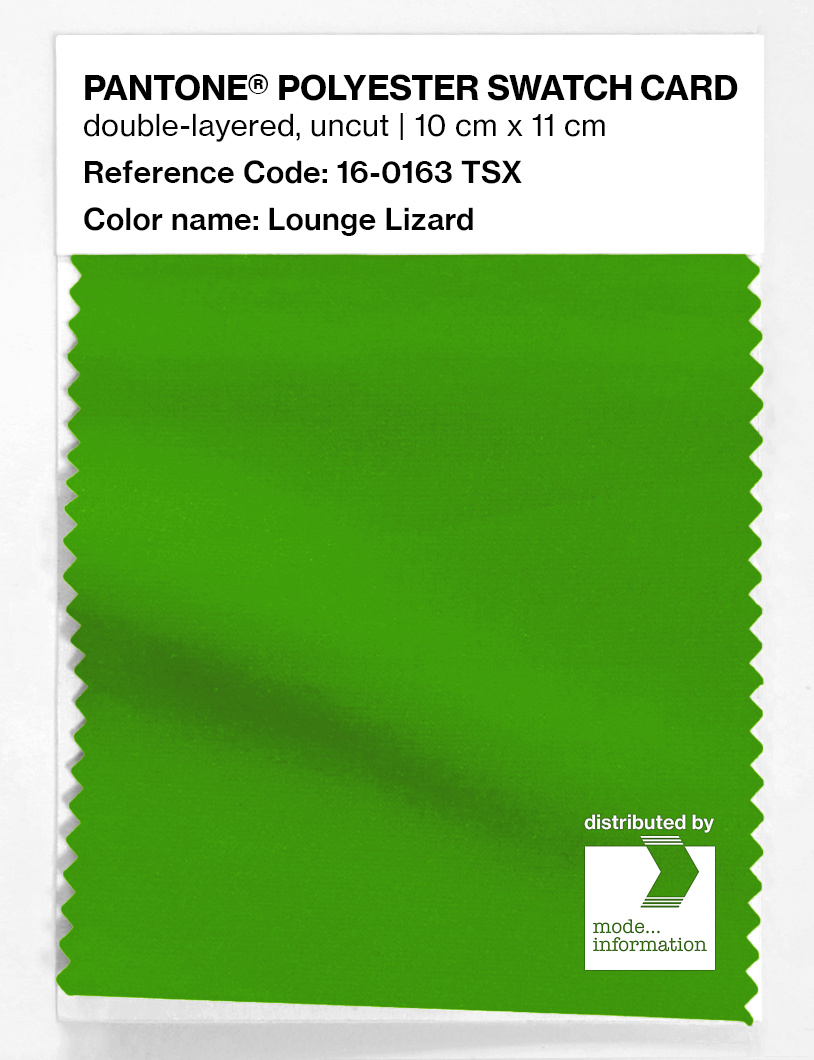 Artikelbild 1 des Artikels “PANTONE® POLYESTER SWATCH CARD 16-0163 TSX Lounge Lizard “