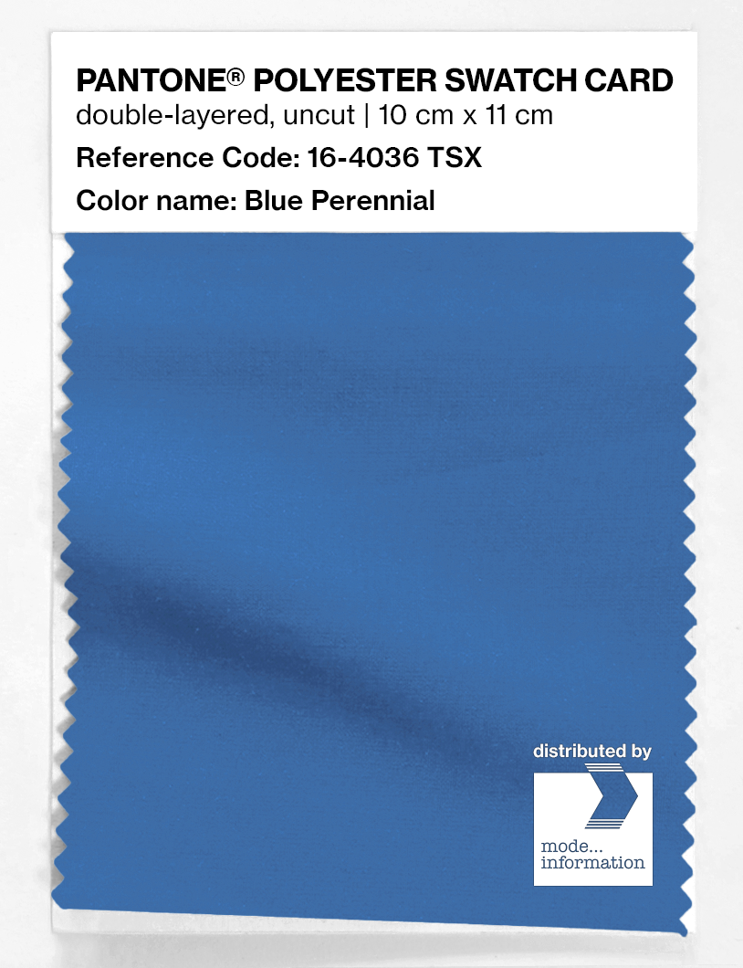 Product image 1 of the product “PANTONE® POLYESTER SWATCH CARD 16-4036 TSX Blue Perennial ”