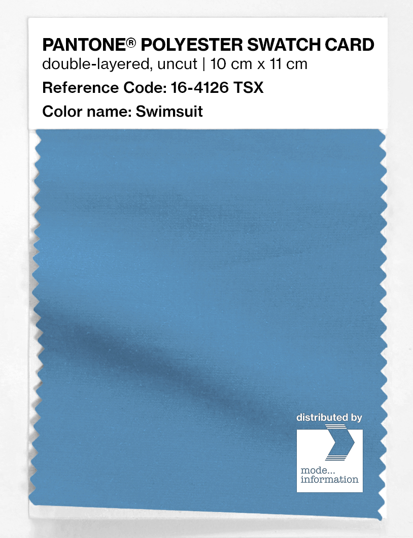 Product image 1 of the product “PANTONE® POLYESTER SWATCH CARD 16-4126 TSX Swimsuit ”