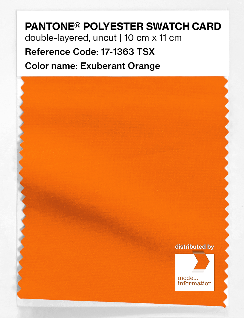 Artikelbild 1 des Artikels “PANTONE® POLYESTER SWATCH CARD 17-1363 TSX Exuberant Orange “