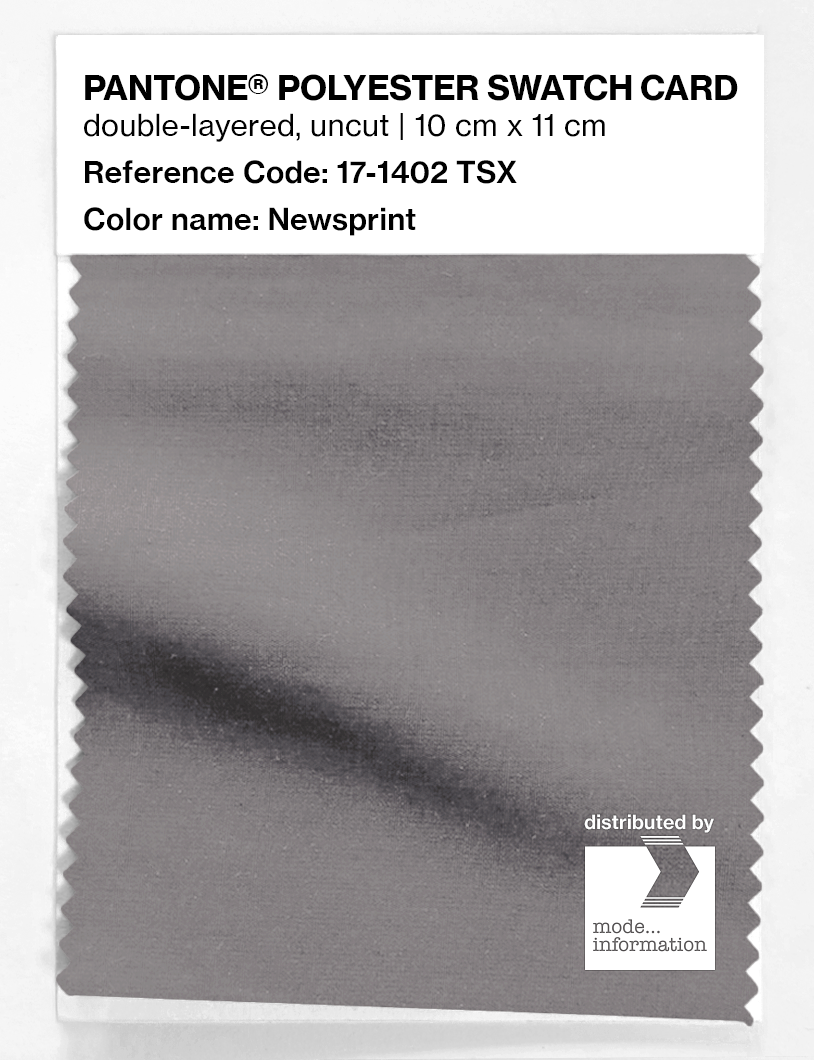 Product image 1 of the product “PANTONE® POLYESTER SWATCH CARD 17-1402 TSX Newsprint ”