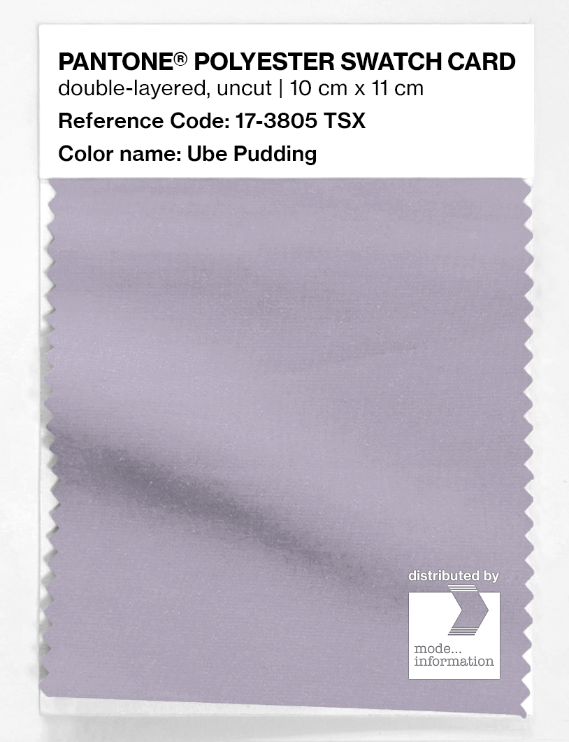 Product image 1 of the product “PANTONE® POLYESTER SWATCH CARD 17-3805 TSX Ube Pudding ”