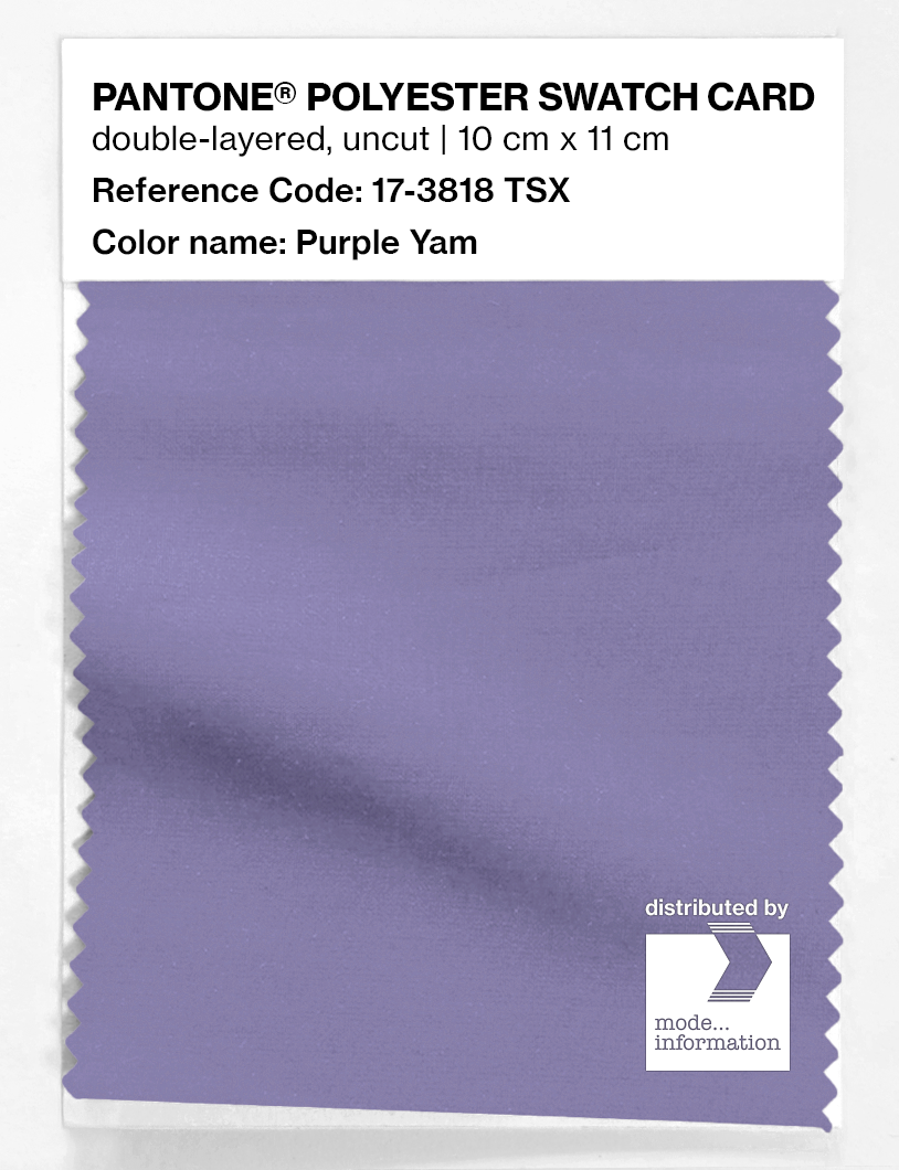 Product image 1 of the product “PANTONE® POLYESTER SWATCH CARD 17-3818 TSX Purple Yam ”