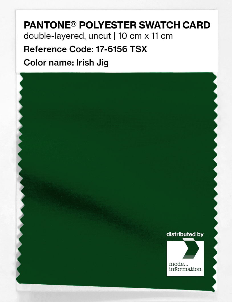 Product image 1 of the product “PANTONE® POLYESTER SWATCH CARD 17-6156 TSX Irish Jig ”