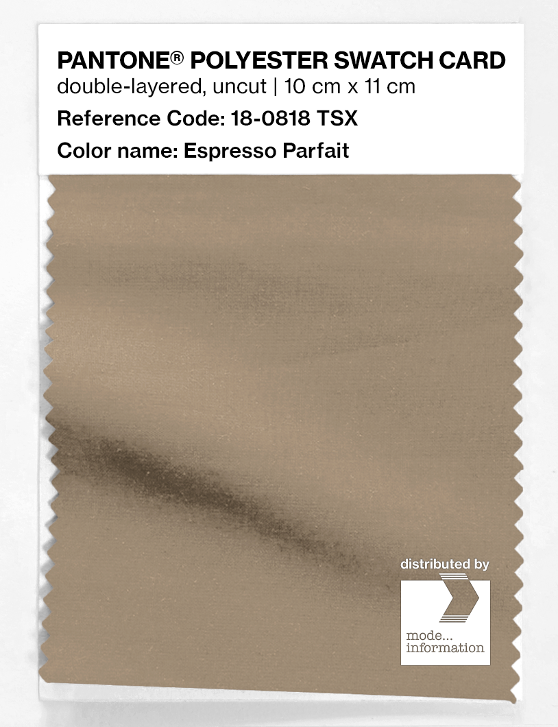 Artikelbild 1 des Artikels “PANTONE® POLYESTER SWATCH CARD 18-0818 TSX Espresso Parfait “