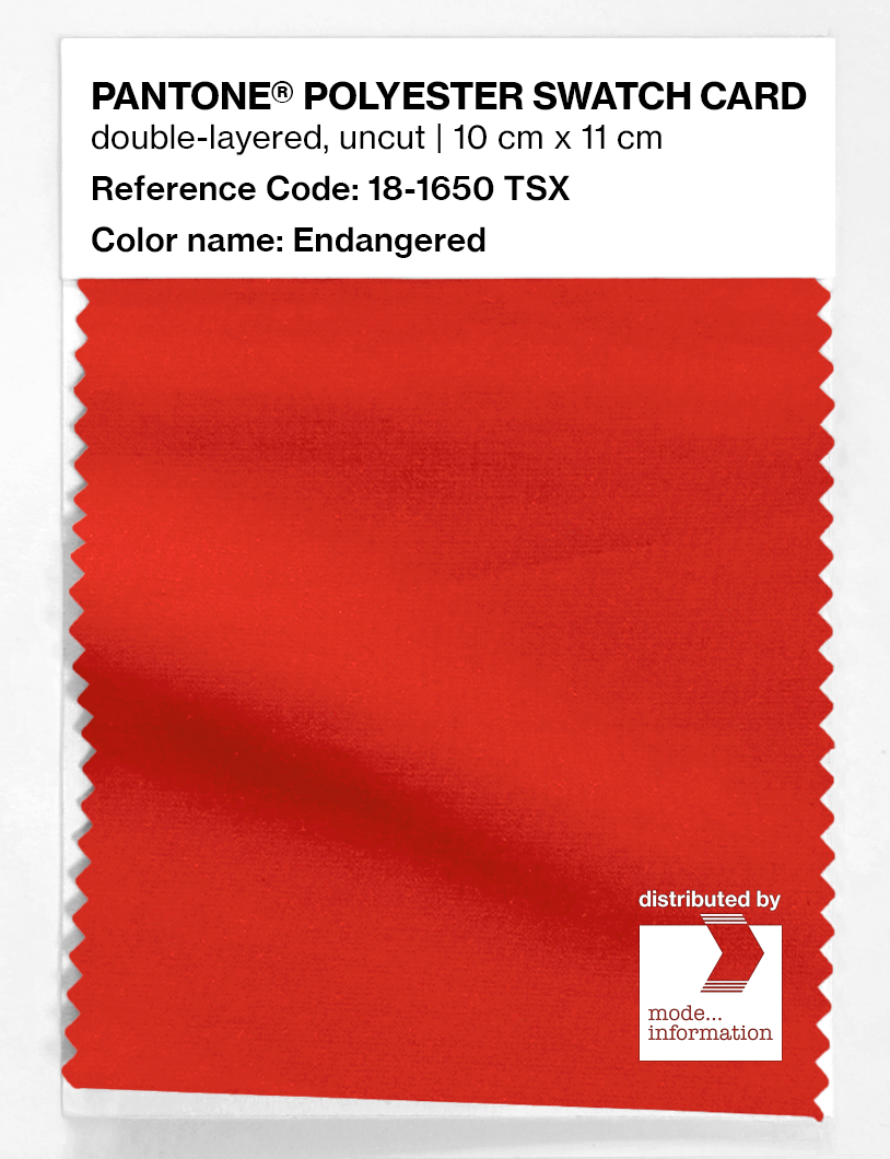 Artikelbild 1 des Artikels “PANTONE® POLYESTER SWATCH CARD 18-1650 TSX Endangered “