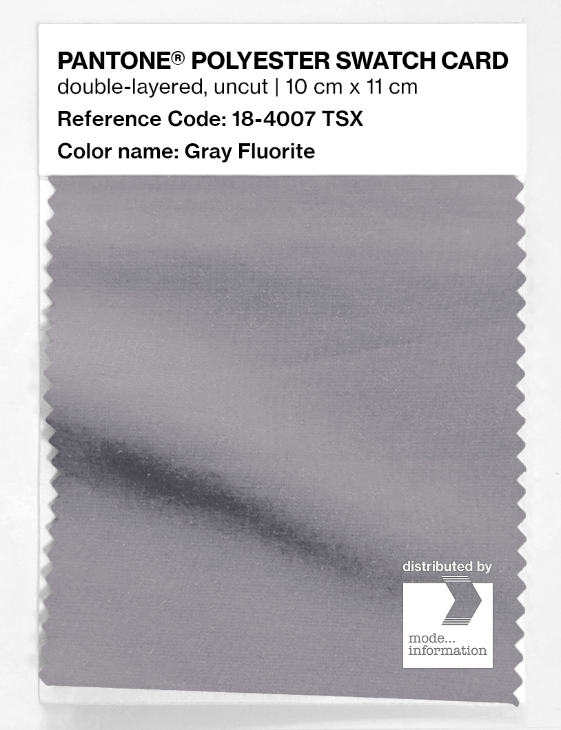 Product image 1 of the product “PANTONE® POLYESTER SWATCH CARD 18-4007 TSX Gray Fluorite ”