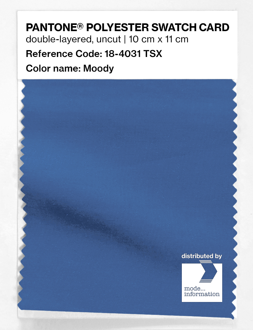 Product image 1 of the product “PANTONE® POLYESTER SWATCH CARD 18-4031 TSX Moody ”