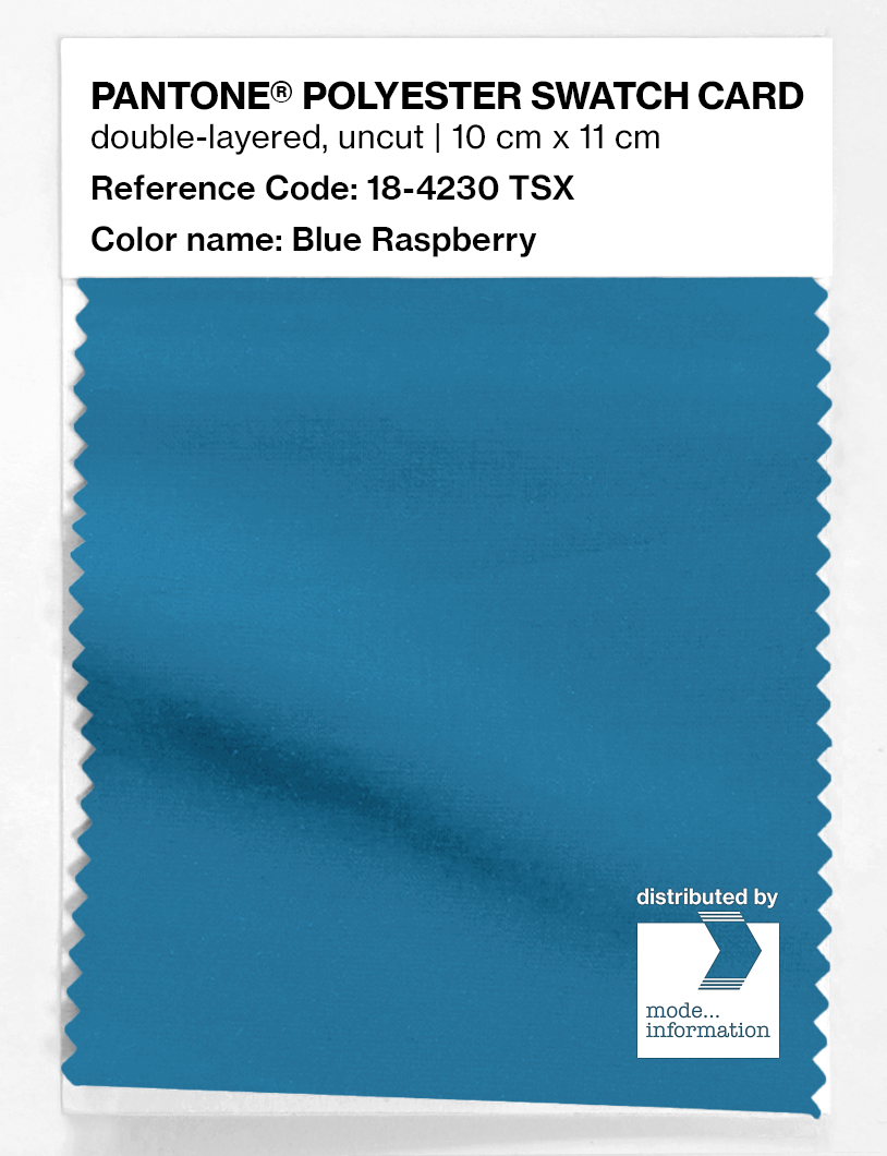 Product image 1 of the product “PANTONE® POLYESTER SWATCH CARD 18-4230 TSX Blue Raspberry ”