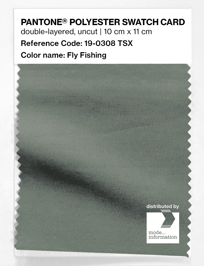 Product image 1 of the product “PANTONE® POLYESTER SWATCH CARD 19-0308 TSX Fly Fishing ”
