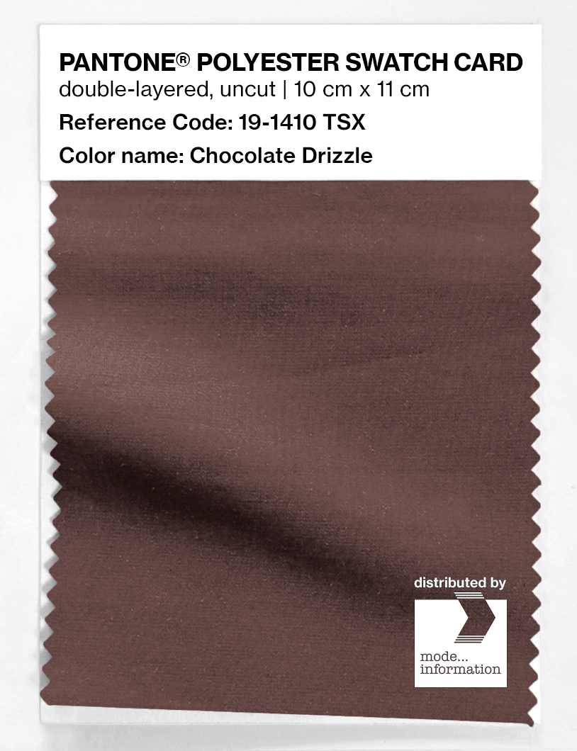 Artikelbild 1 des Artikels “PANTONE® POLYESTER SWATCH CARD 19-1410 TSX Chocolate Drizzle “