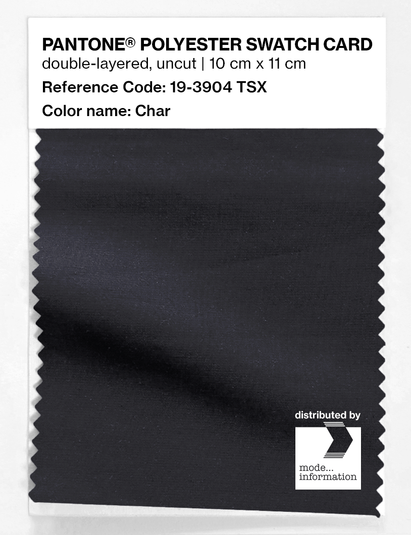 Product image 1 of the product “PANTONE® POLYESTER SWATCH CARD 19-3904 TSX Char ”