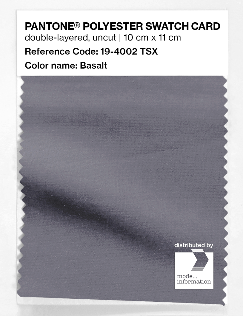 Product image 1 of the product “PANTONE® POLYESTER SWATCH CARD 19-4002 TSX Basalt ”