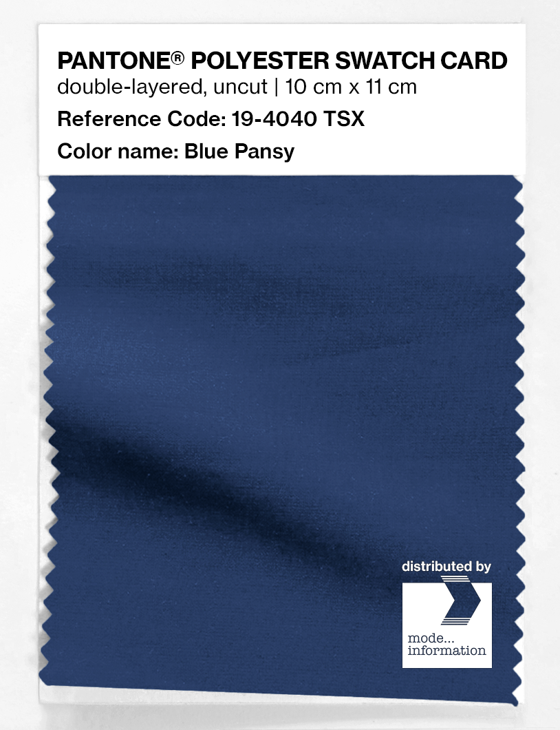 Artikelbild 1 des Artikels “PANTONE® POLYESTER SWATCH CARD 19-4040 TSX Blue Pansy “