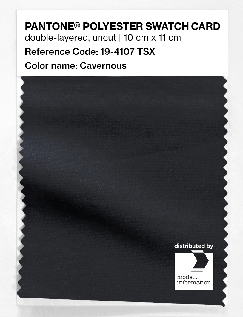 Product image 1 of the product “PANTONE® POLYESTER SWATCH CARD 19-4107 TSX Cavernous ”
