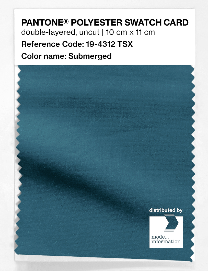 Product image 1 of the product “PANTONE® POLYESTER SWATCH CARD 19-4312 TSX Submerged ”