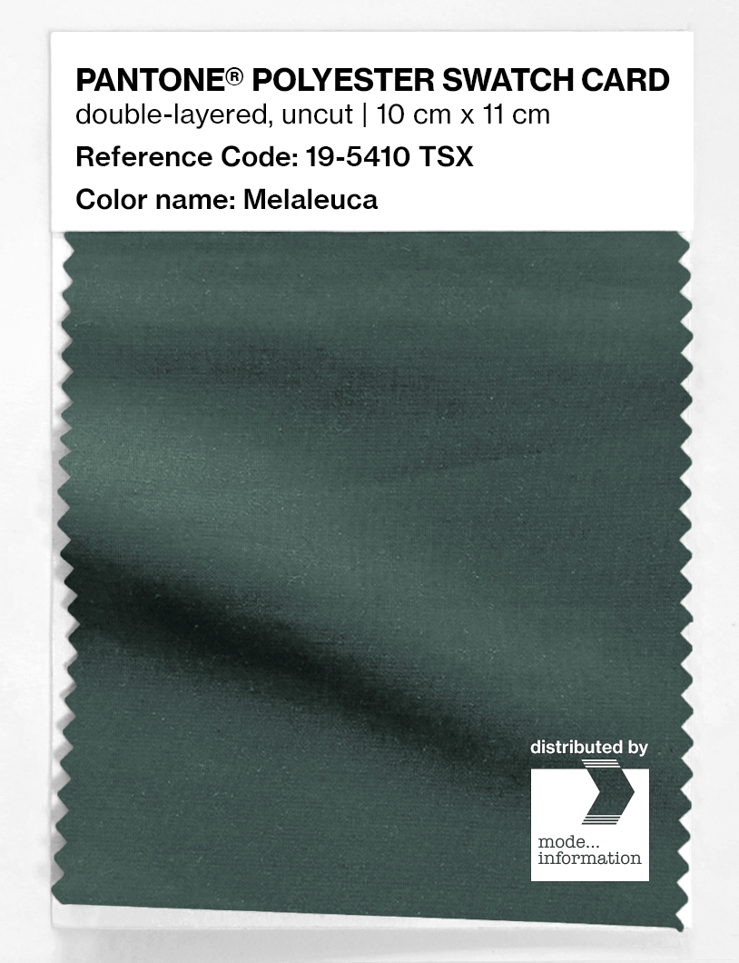 Product image 1 of the product “PANTONE® POLYESTER SWATCH CARD 19-5410 TSX Melaleuca ”