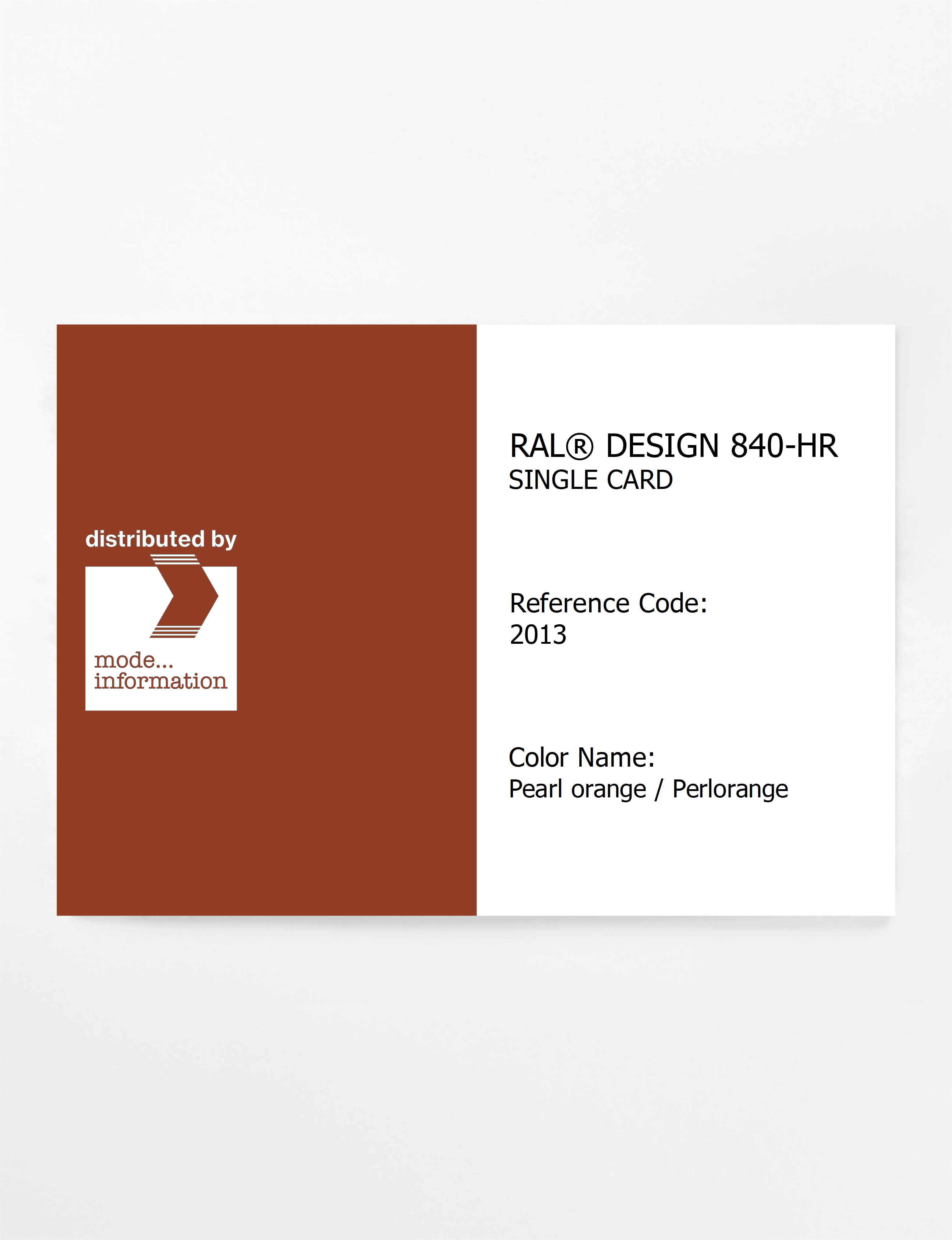 Artikelbild 1 des Artikels “RAL® CLASSIC 840-HR SINGLE CARD 2013 Pearl orange / Perlorange “