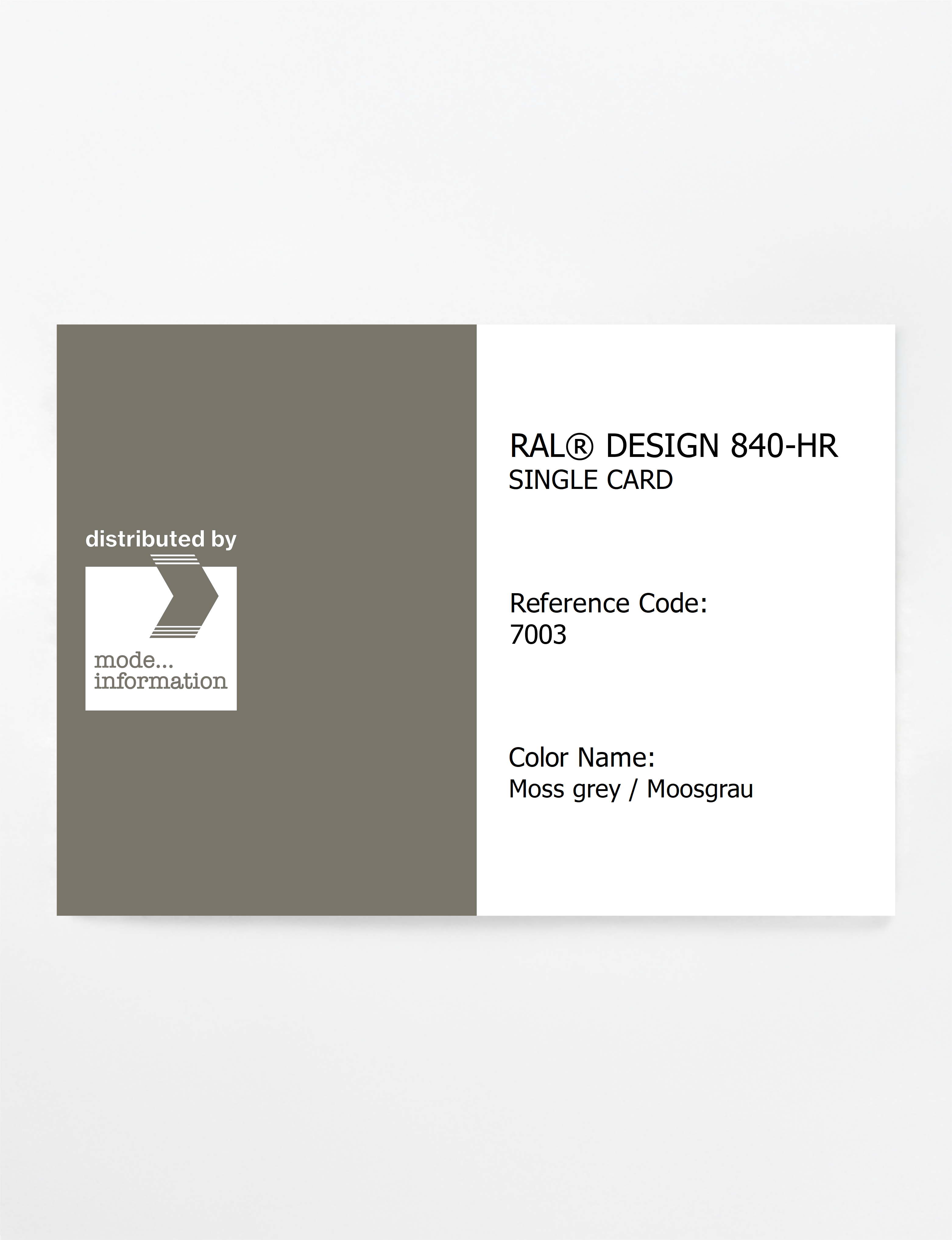 Artikelbild 1 des Artikels “RAL® CLASSIC 840-HR SINGLE CARD 7003 Moss grey / Moosgrau “