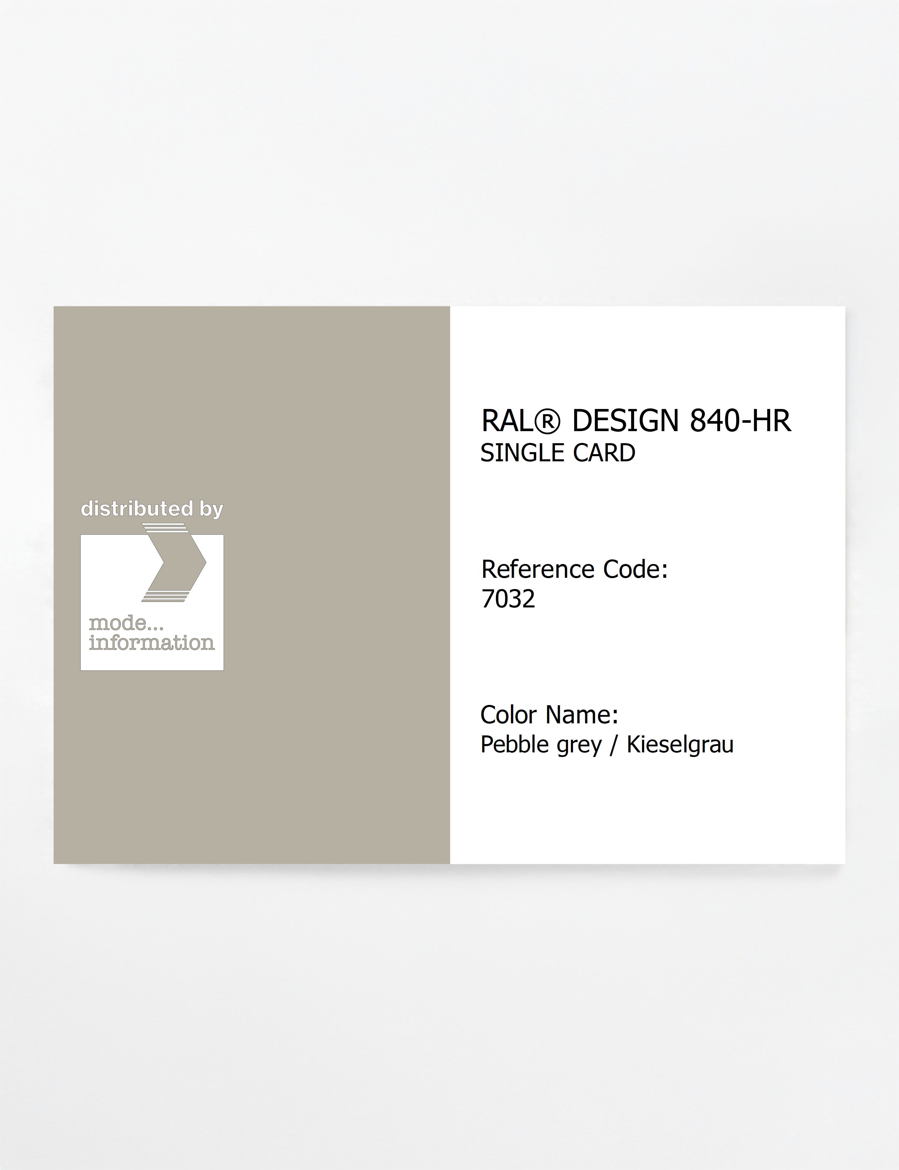 Artikelbild 1 des Artikels “RAL® CLASSIC 840-HR SINGLE CARD 7032 Pebble grey / Kieselgrau “