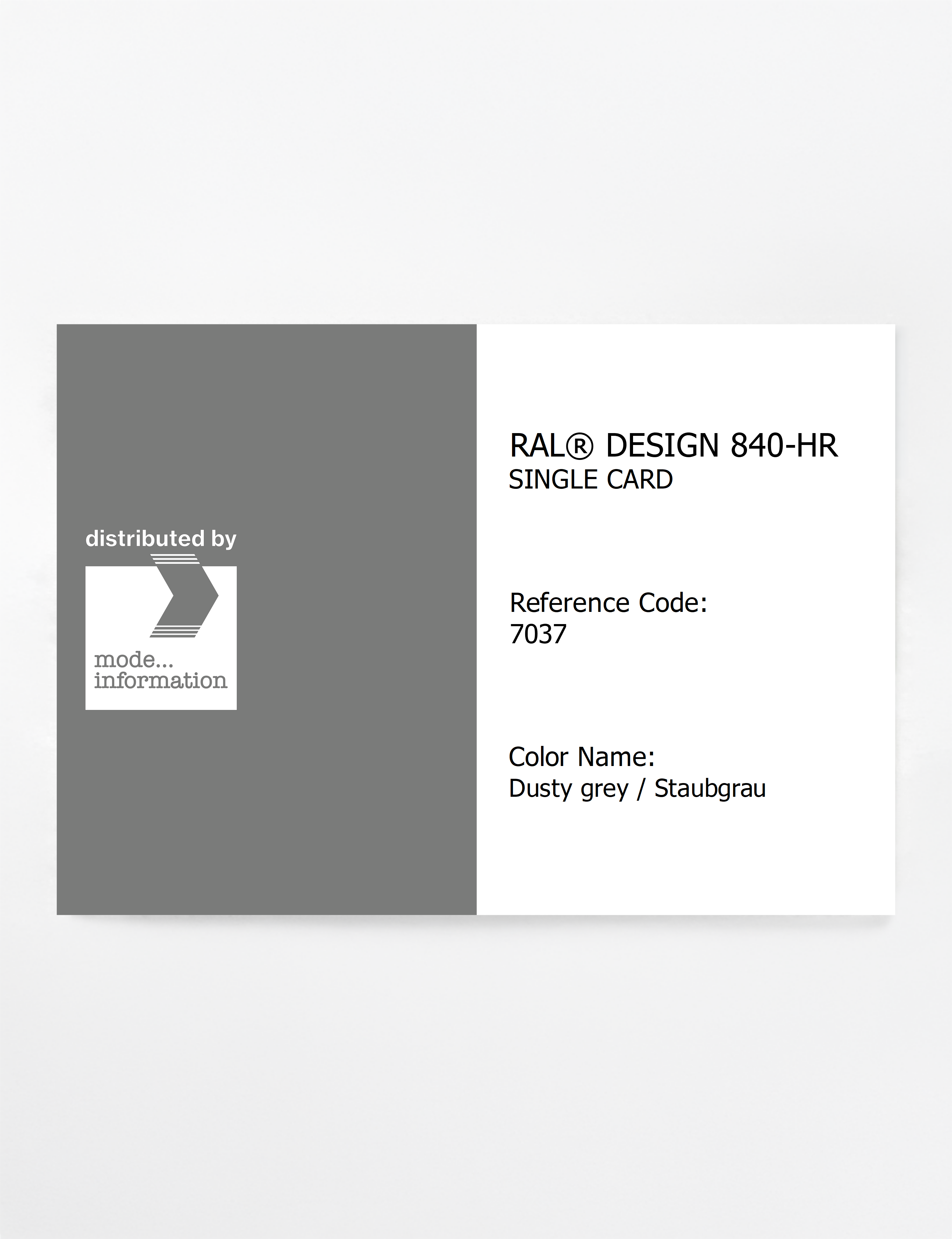 Artikelbild 1 des Artikels “RAL® CLASSIC 840-HR SINGLE CARD 7037 Dusty grey / Staubgrau “