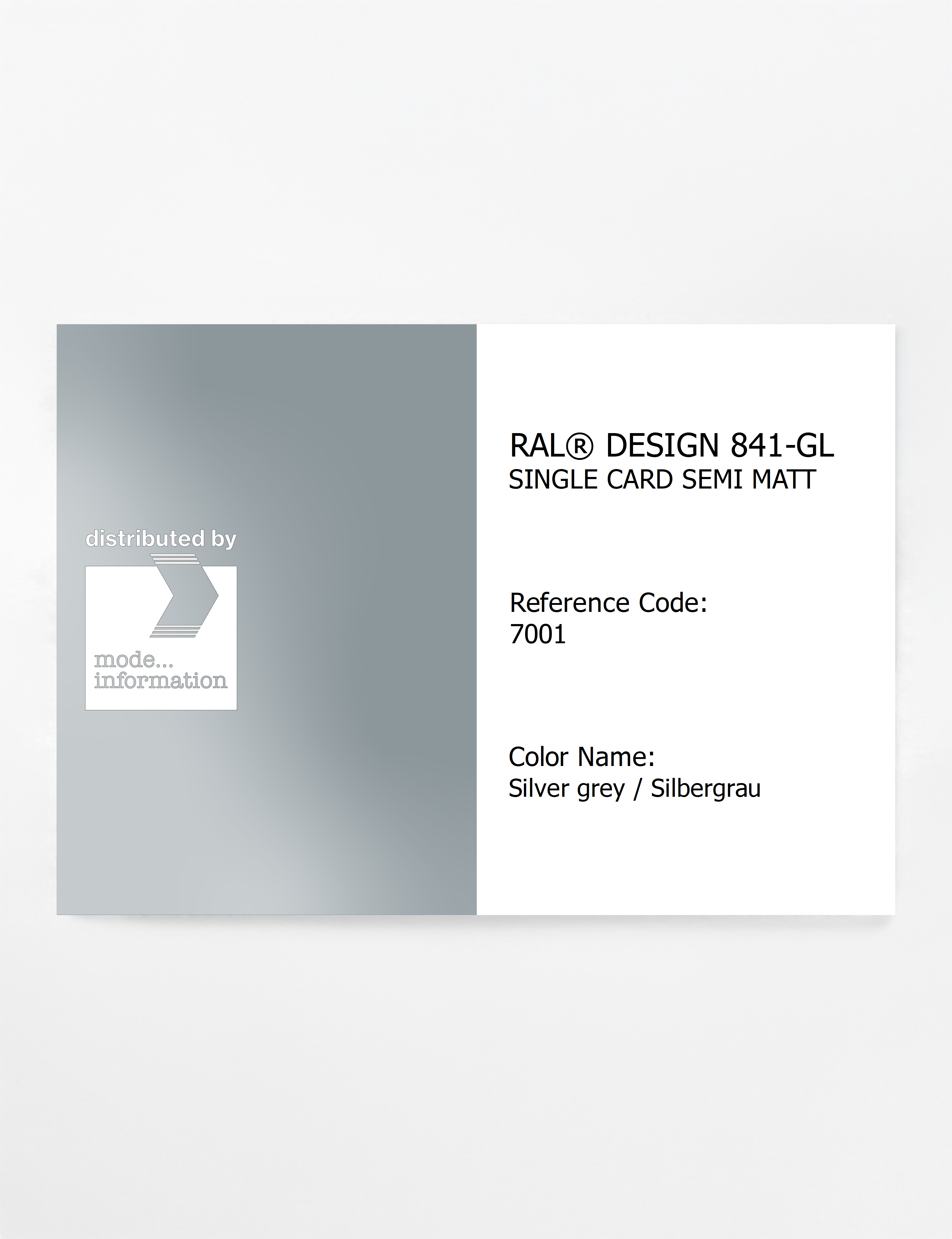 Artikelbild 1 des Artikels “RAL® CLASSIC 841-GL SINGLE CARD 7001 Silver grey / Silbergrau “