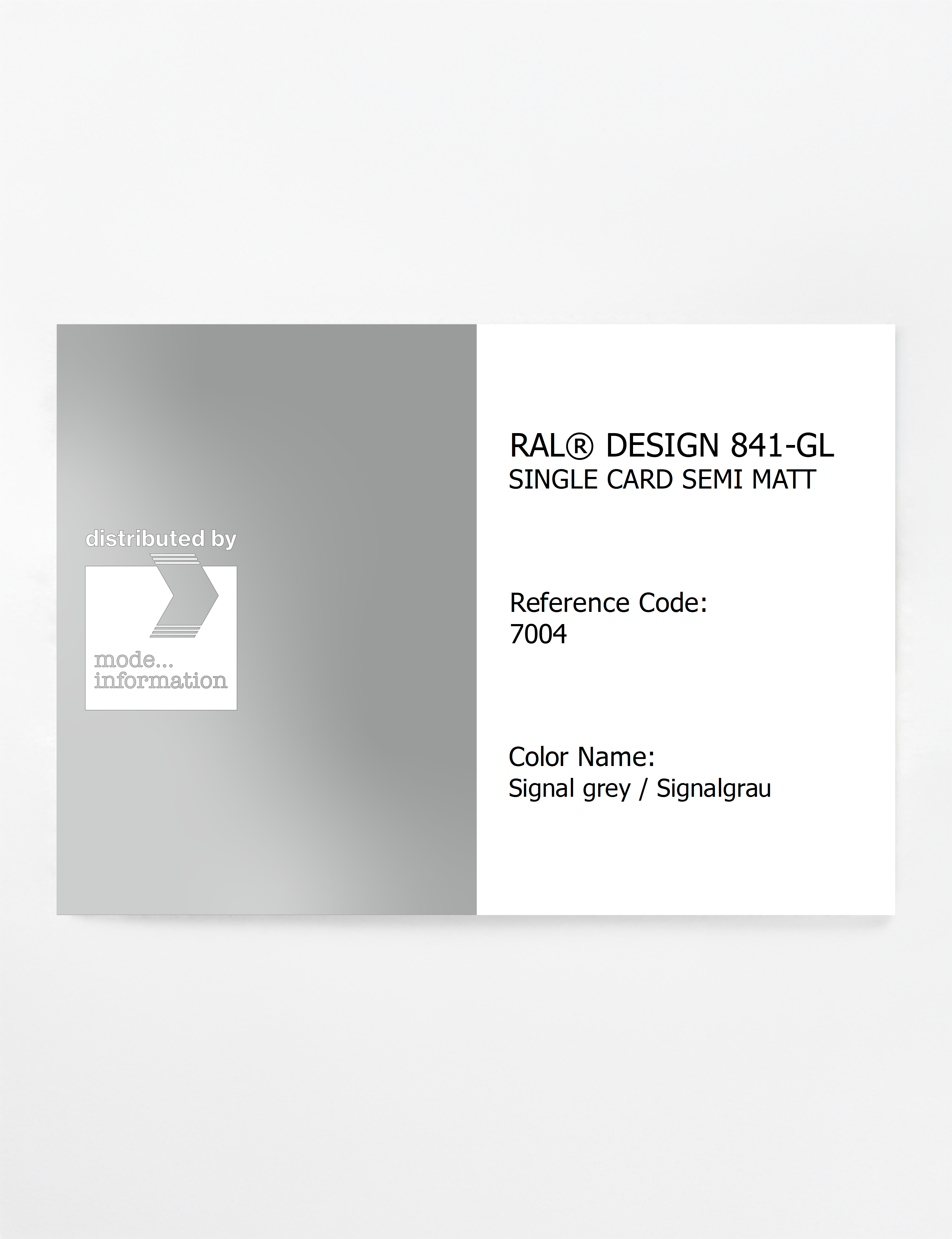 Artikelbild 1 des Artikels “RAL® CLASSIC 841-GL SINGLE CARD 7004 Signal grey / Signalgrau “