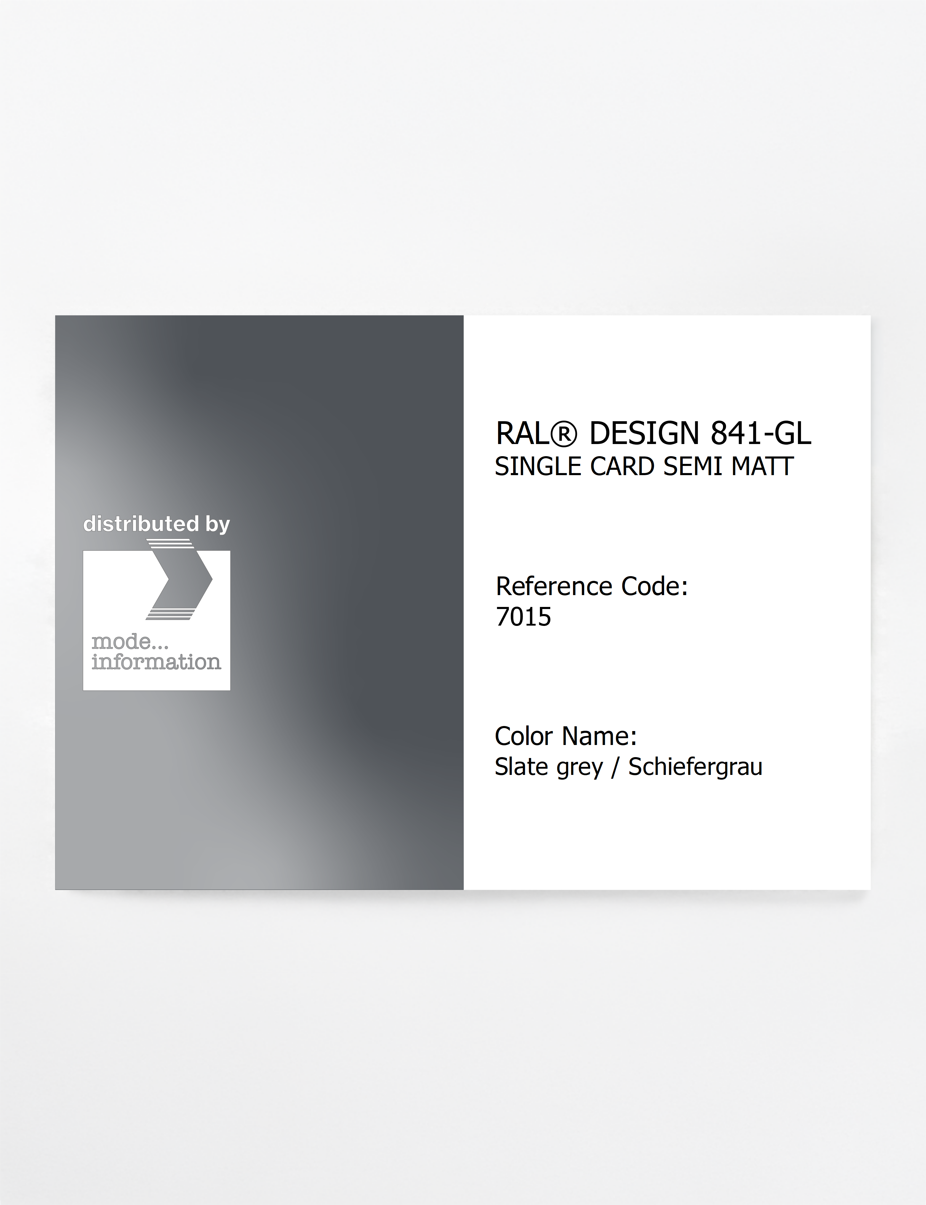 Artikelbild 1 des Artikels “RAL® CLASSIC 841-GL SINGLE CARD 7015 Slate grey / Schiefergrau “
