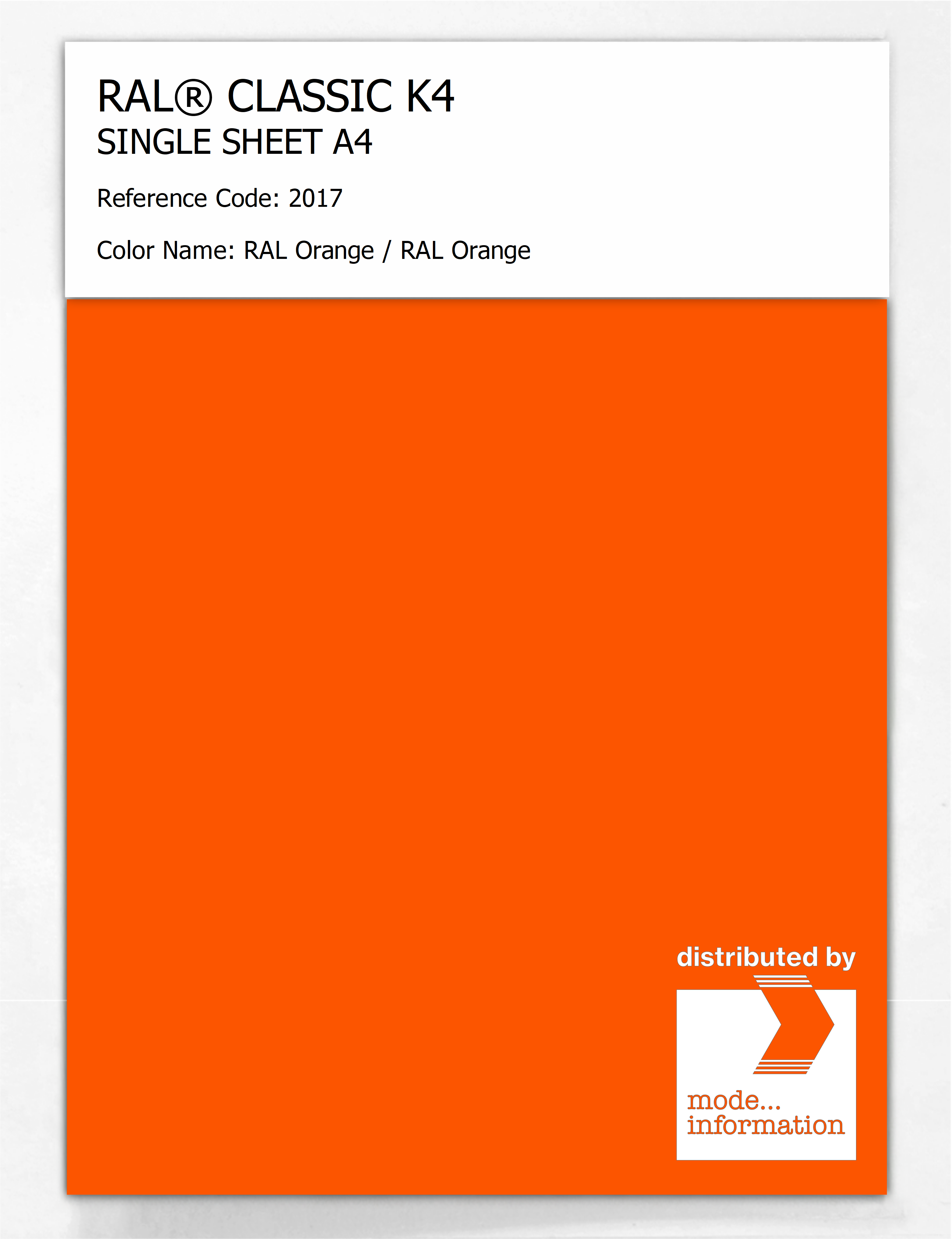Product image 1 of the product “RAL K4 Single Sheet DIN A4 Semi matt ”