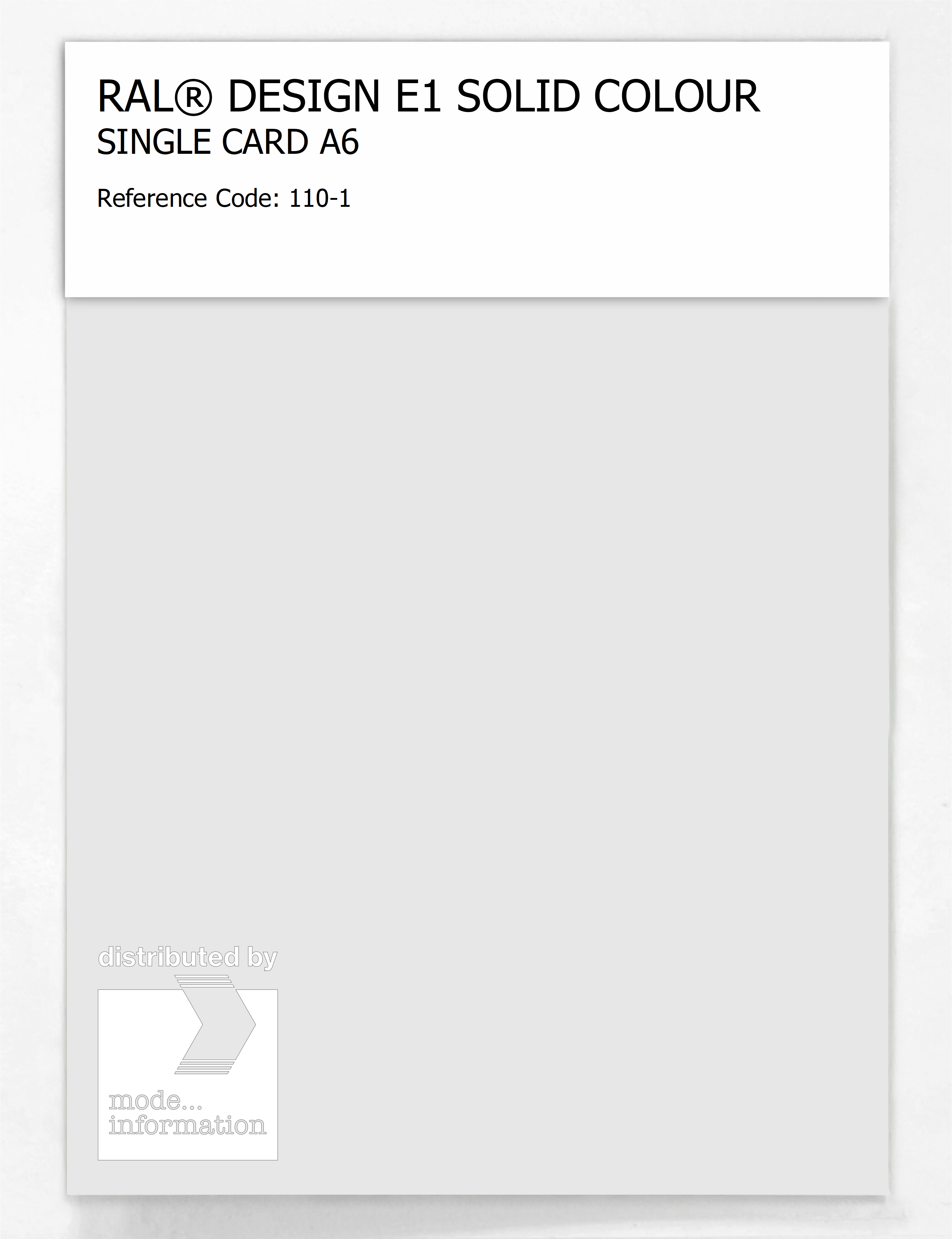 Product image 1 of the product “RAL® EFFECT E1 SINGLE CARD 100 SERIES 110-1 ”