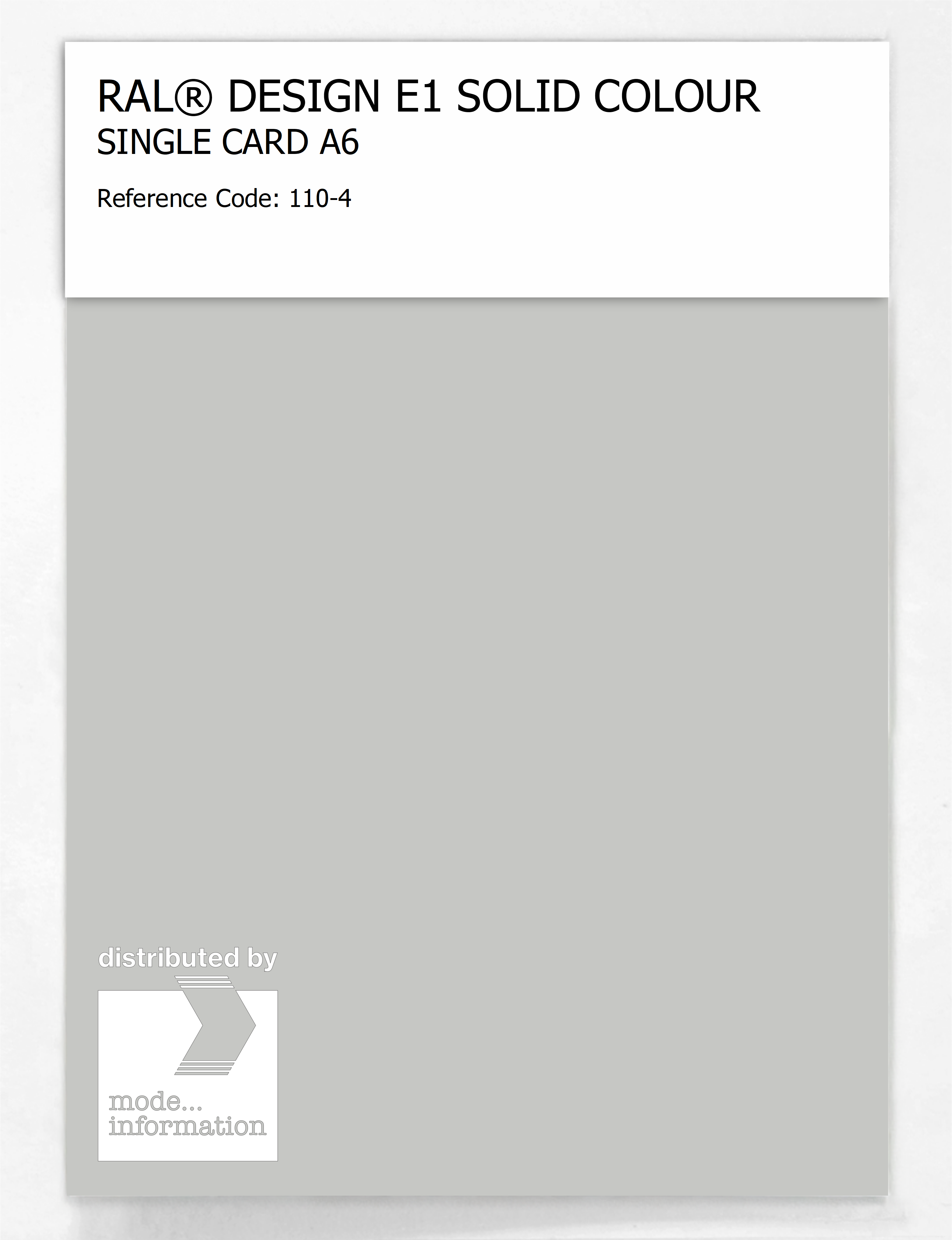 Product image 1 of the product “RAL® EFFECT E1 SINGLE CARD 100 SERIES 110-4 ”