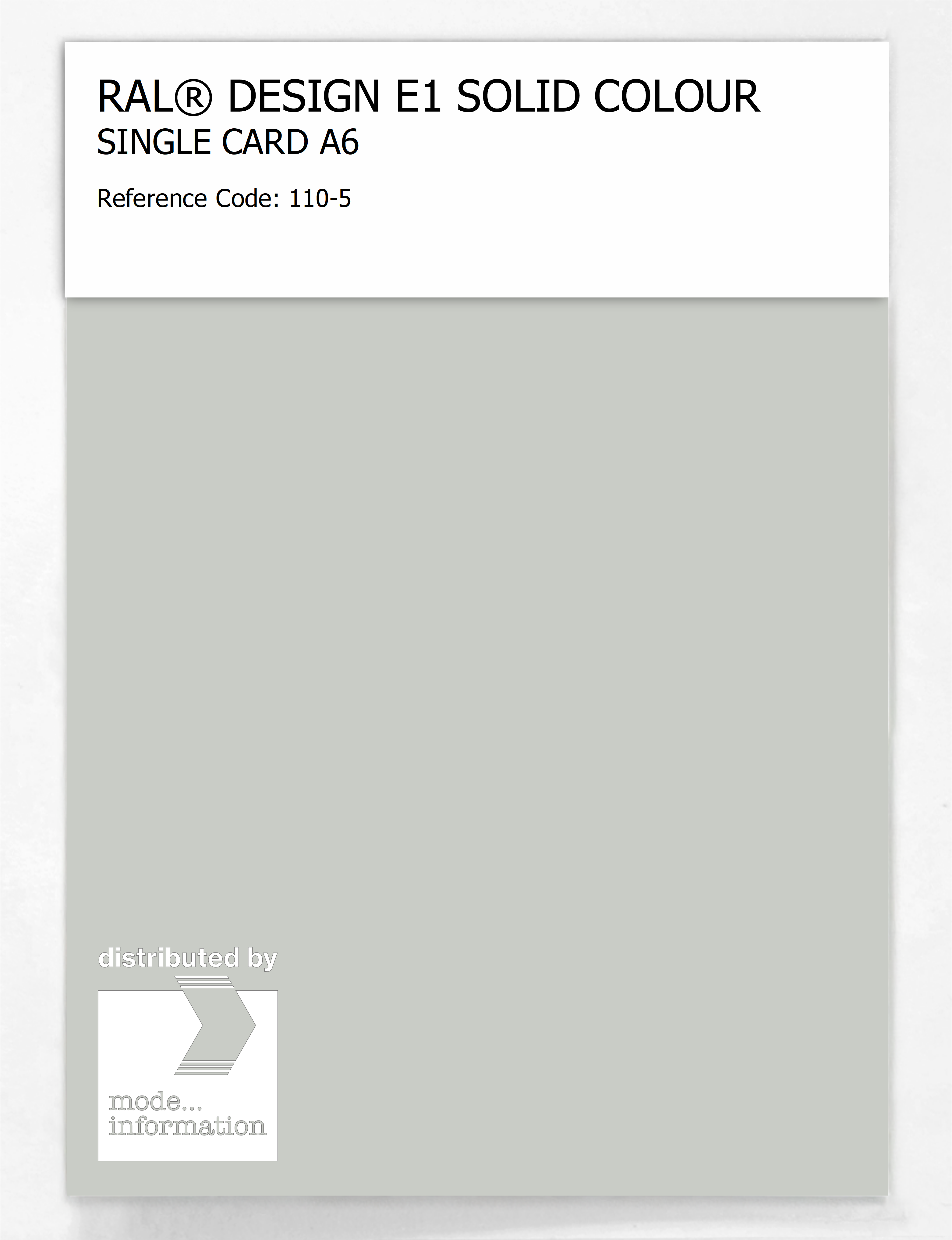 Product image 1 of the product “RAL® EFFECT E1 SINGLE CARD 100 SERIES 110-5 ”