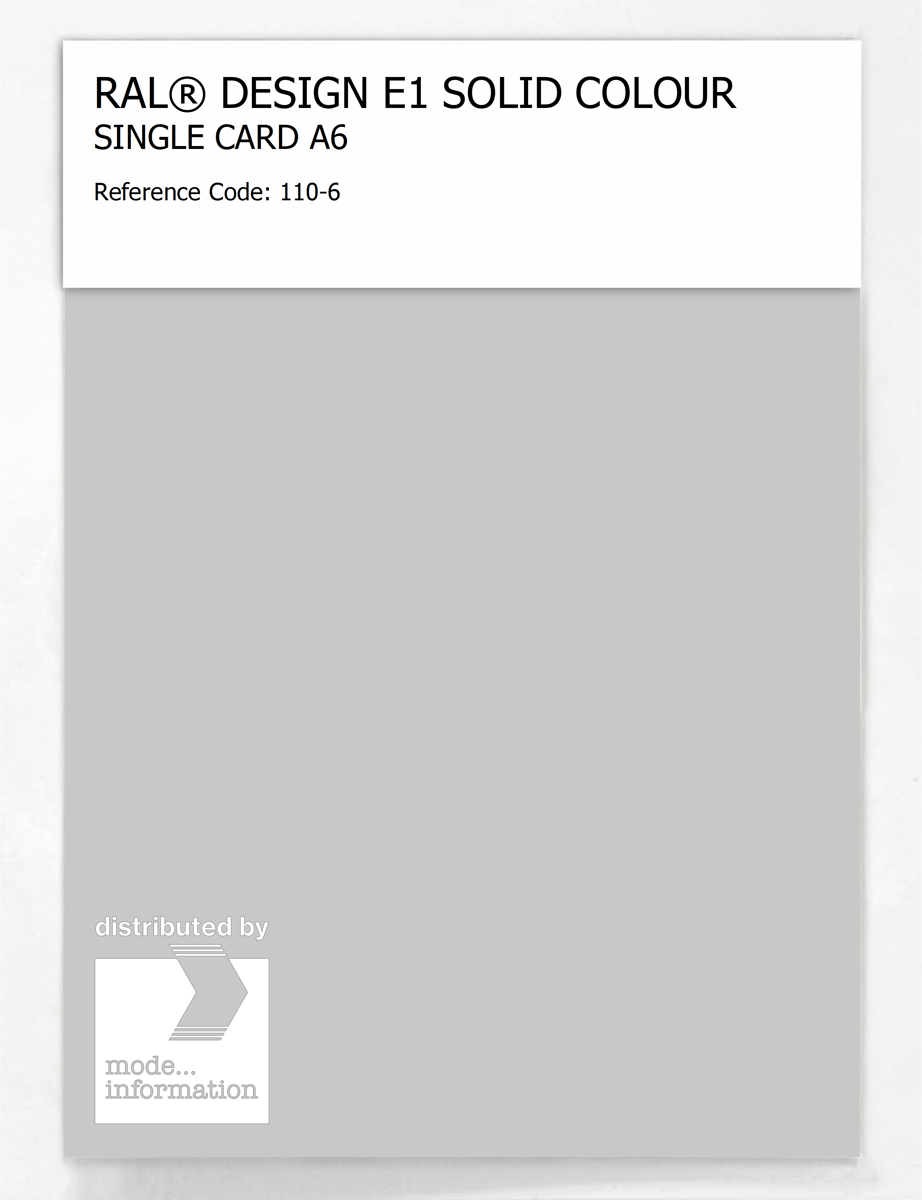 Product image 1 of the product “RAL® EFFECT E1 SINGLE CARD 100 SERIES 110-6 ”