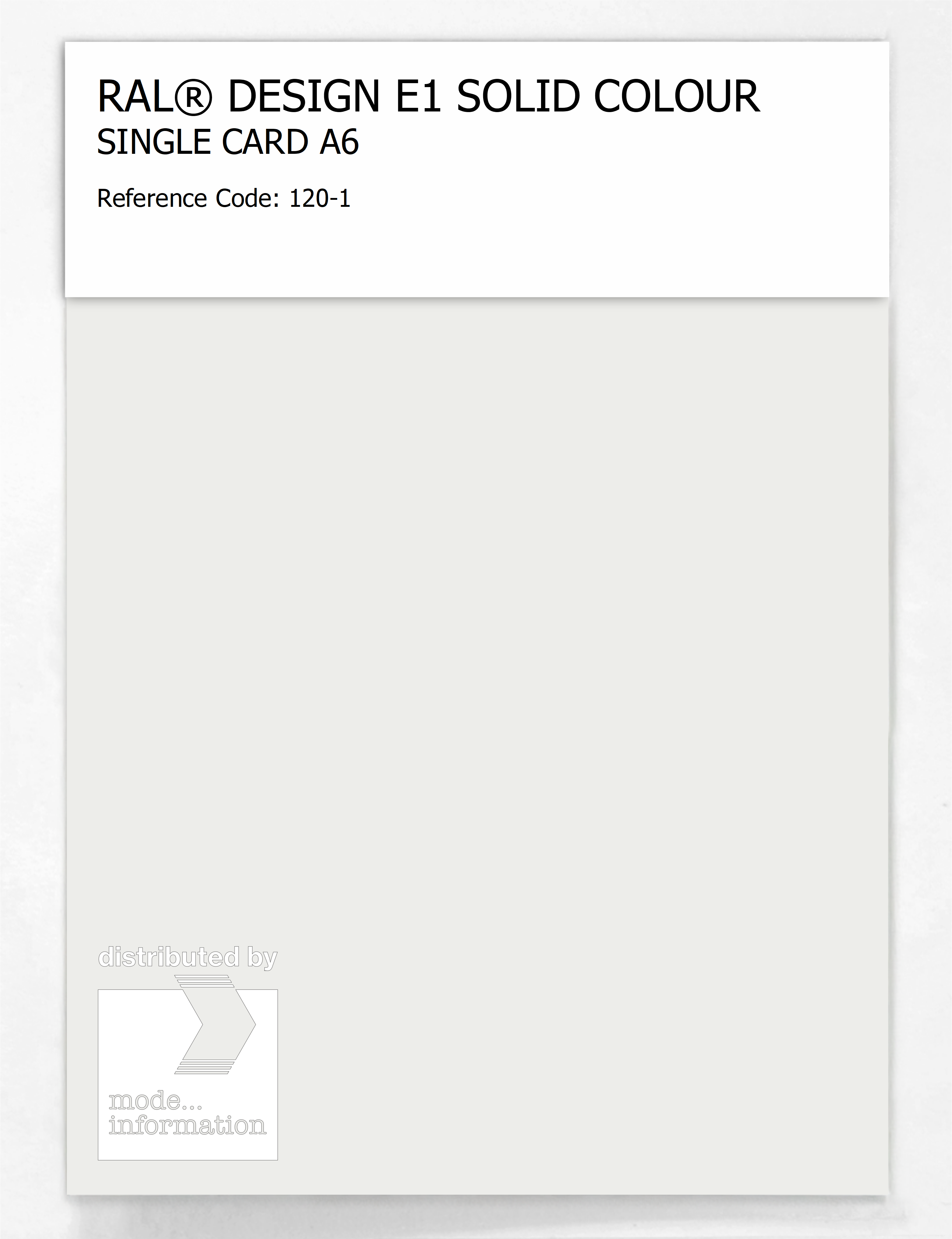 Artikelbild 1 des Artikels “RAL® EFFECT E1 SINGLE CARD 100 SERIES 120-1 “