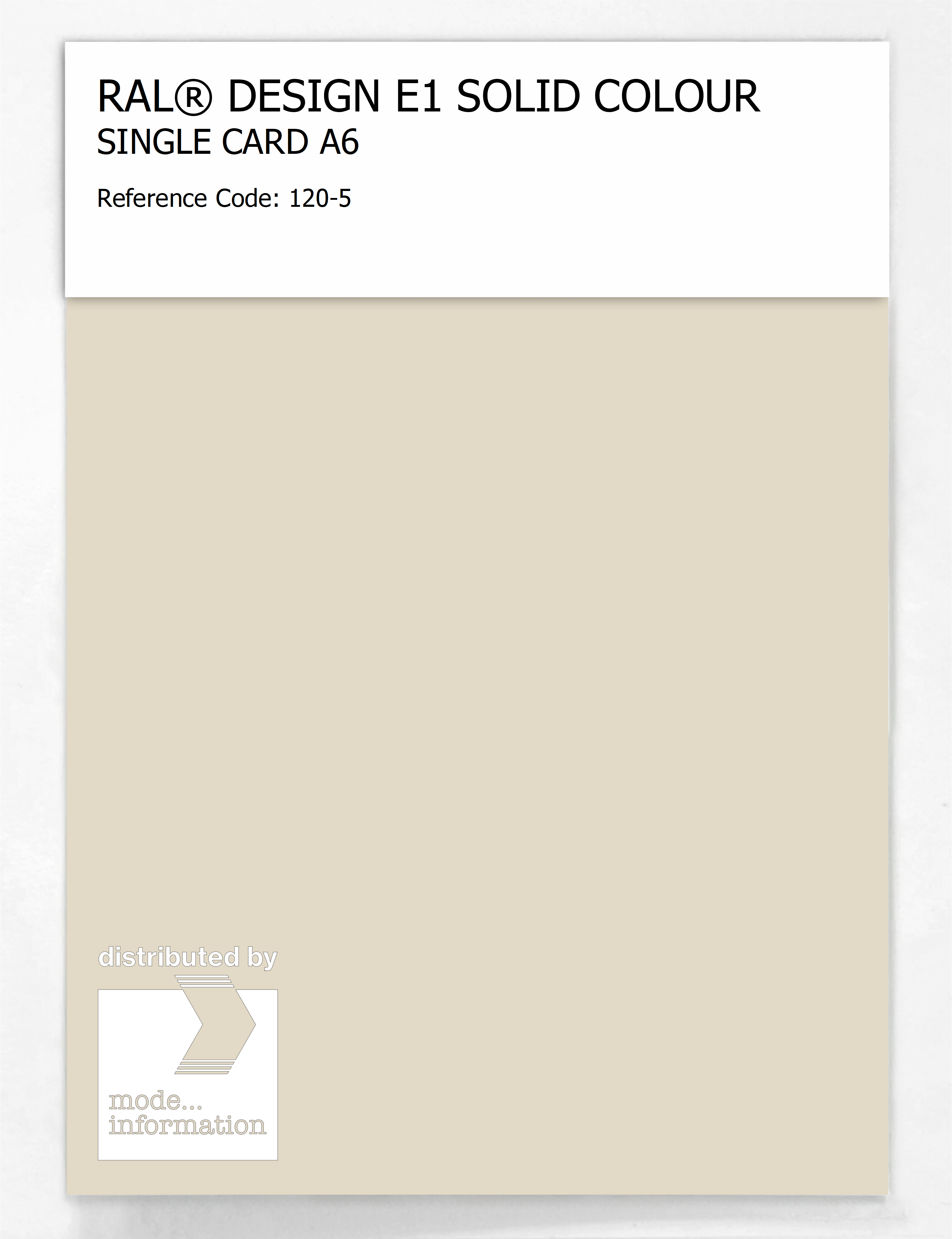 Artikelbild 1 des Artikels “RAL® EFFECT E1 SINGLE CARD 100 SERIES 120-5 “