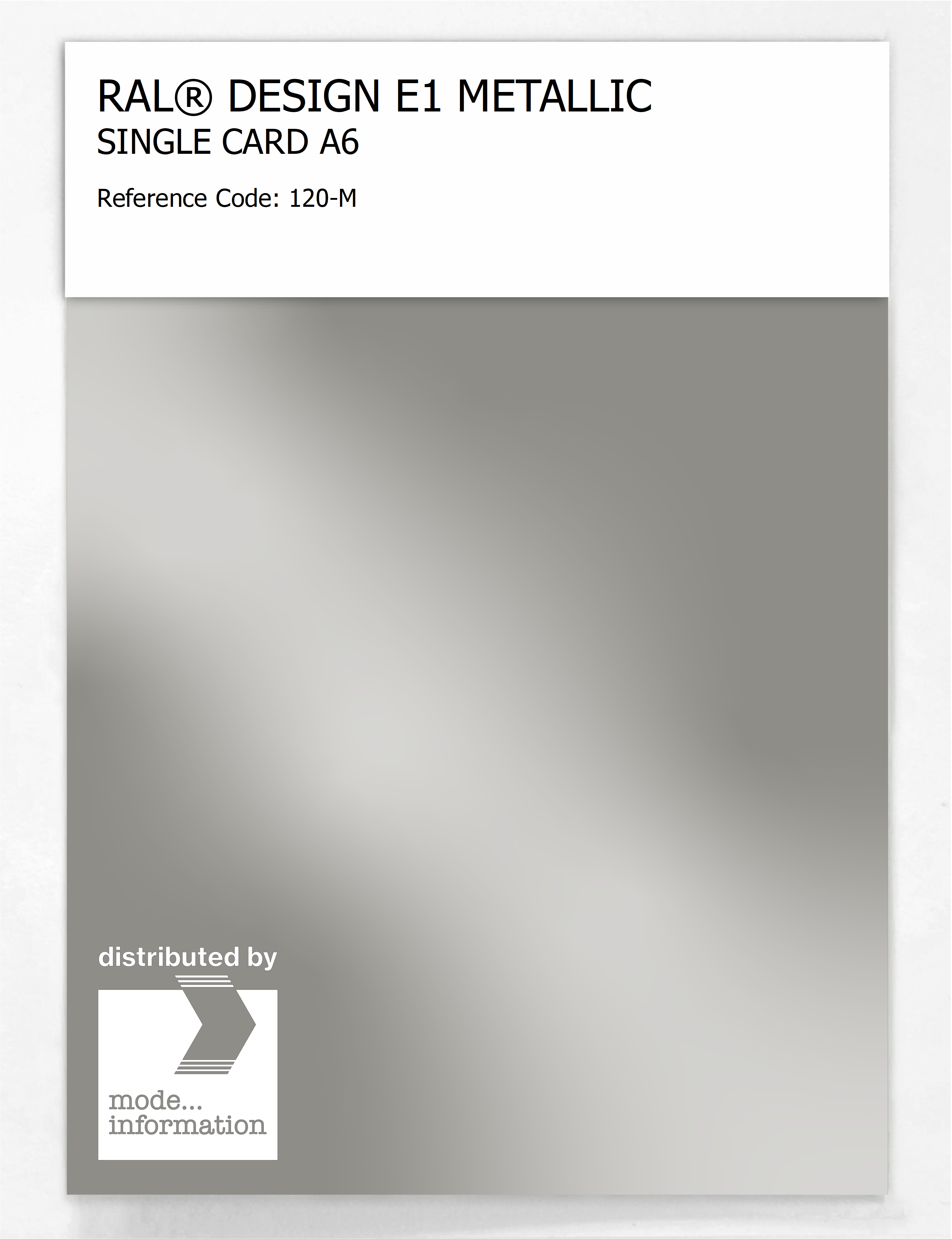 Product image 1 of the product “RAL® EFFECT E1 SINGLE CARD 100 SERIES 120-M METALLIC ”