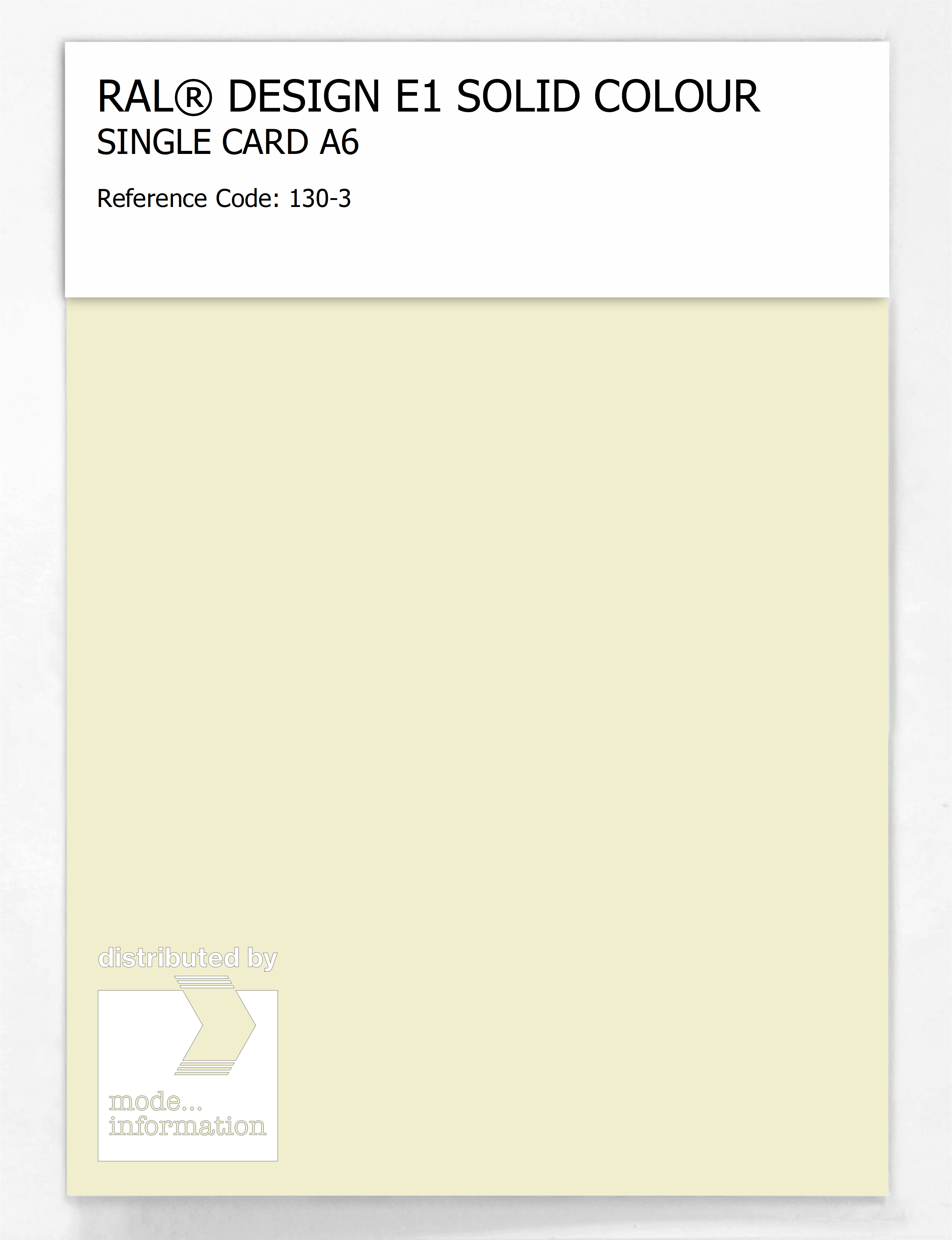 Product image 1 of the product “RAL® EFFECT E1 SINGLE CARD 100 SERIES 130-3 ”