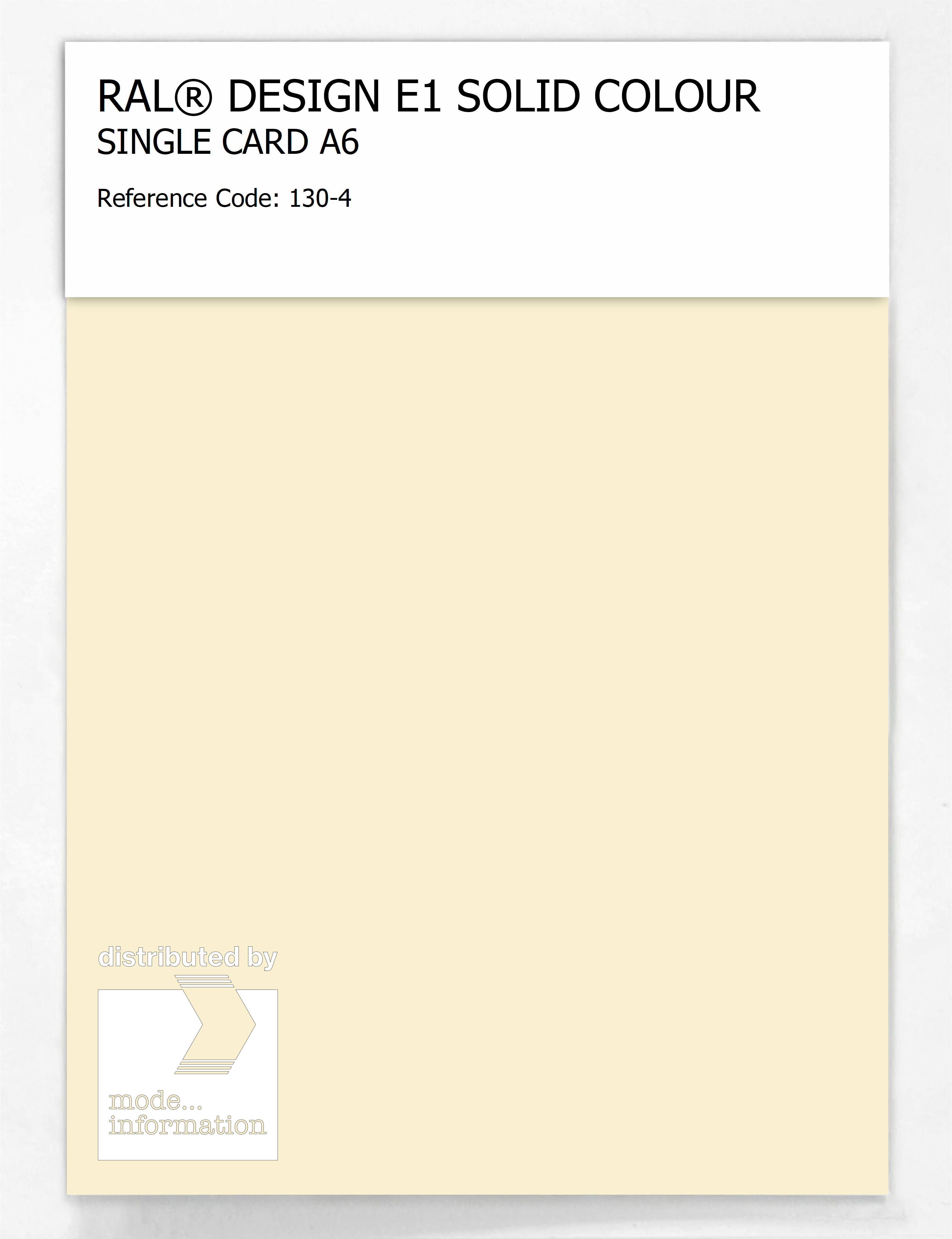 Product image 1 of the product “RAL® EFFECT E1 SINGLE CARD 100 SERIES 130-4 ”