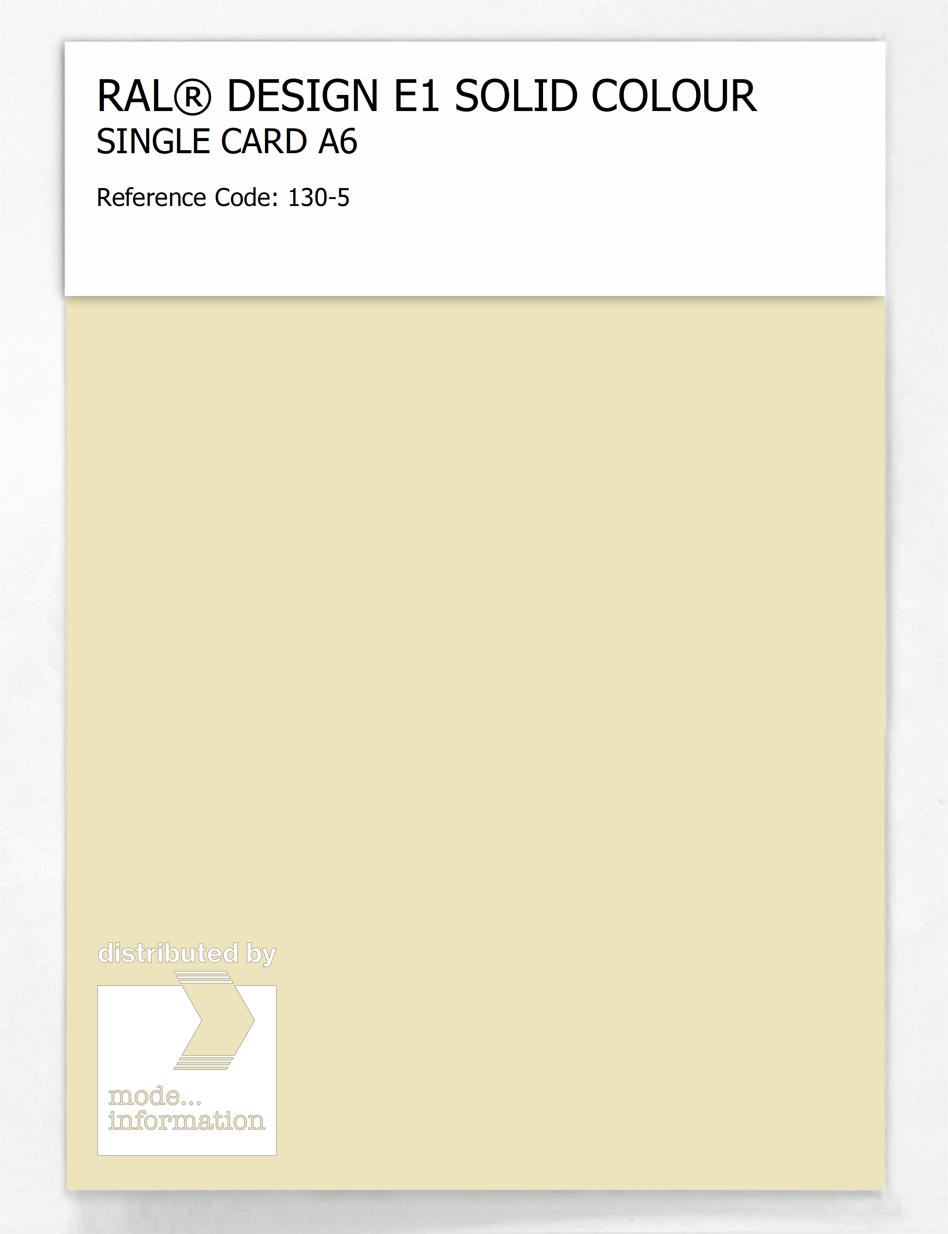 Product image 1 of the product “RAL® EFFECT E1 SINGLE CARD 100 SERIES 130-5 ”