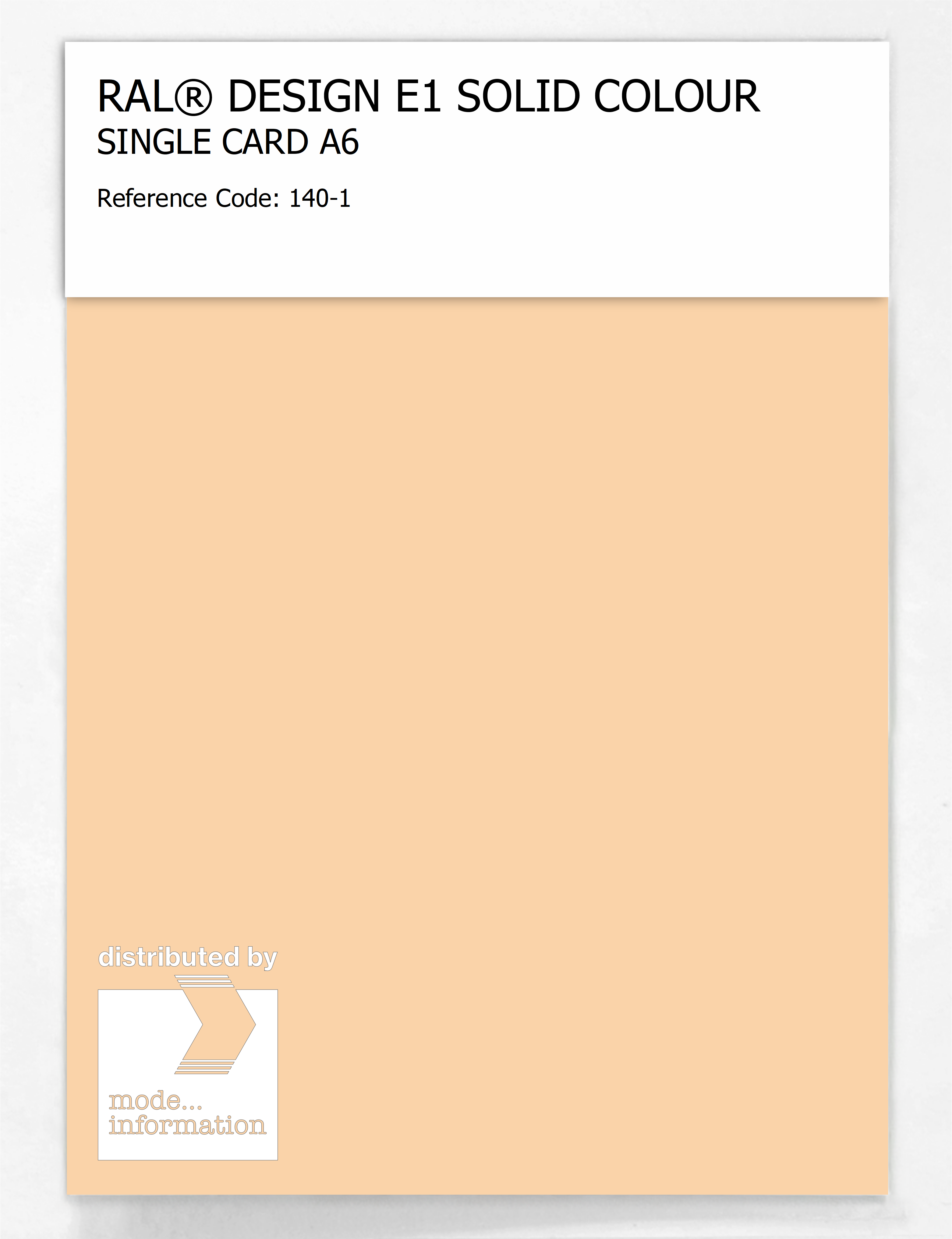 Product image 1 of the product “RAL® EFFECT E1 SINGLE CARD 100 SERIES 140-1 ”